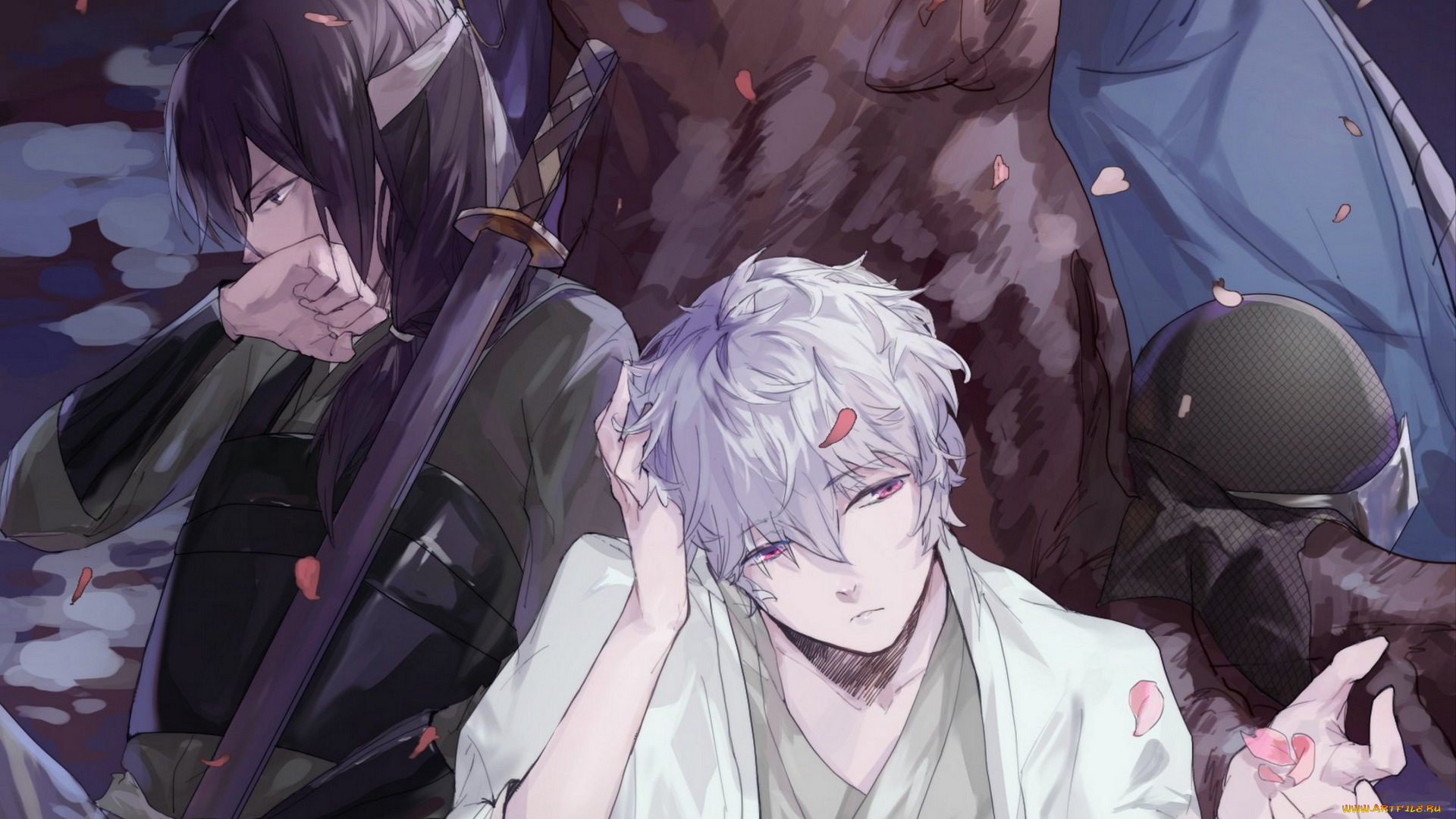 аниме, gintama, парни