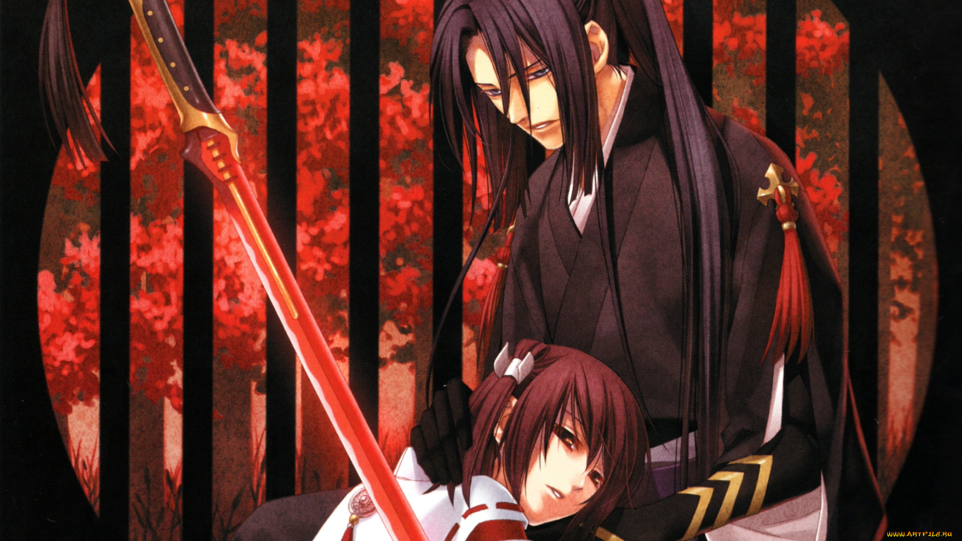 аниме, hiiro, no, kakera, девушка, парень