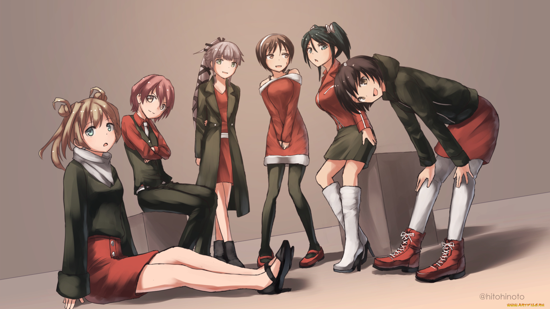 аниме, kantai, collection, девочки