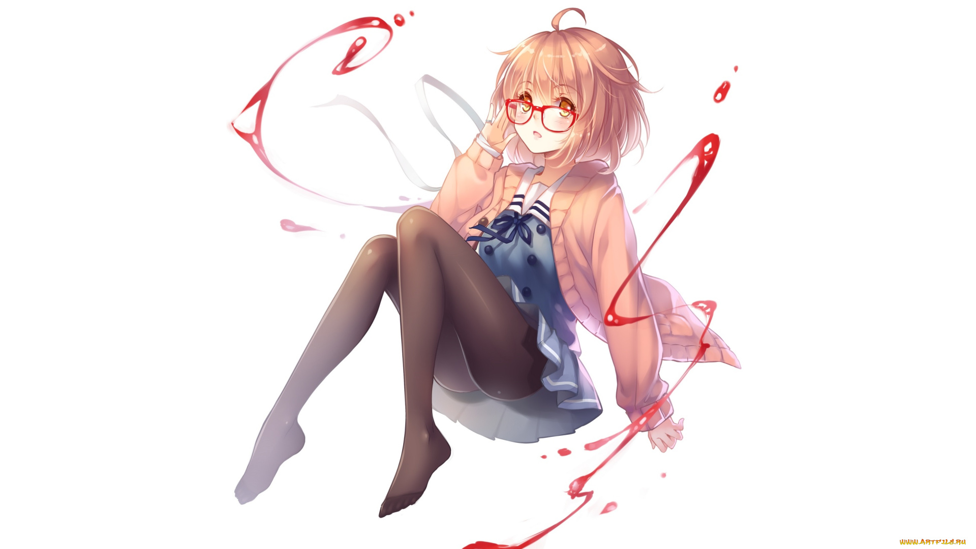 аниме, kyoukai, no, kanata, девушка