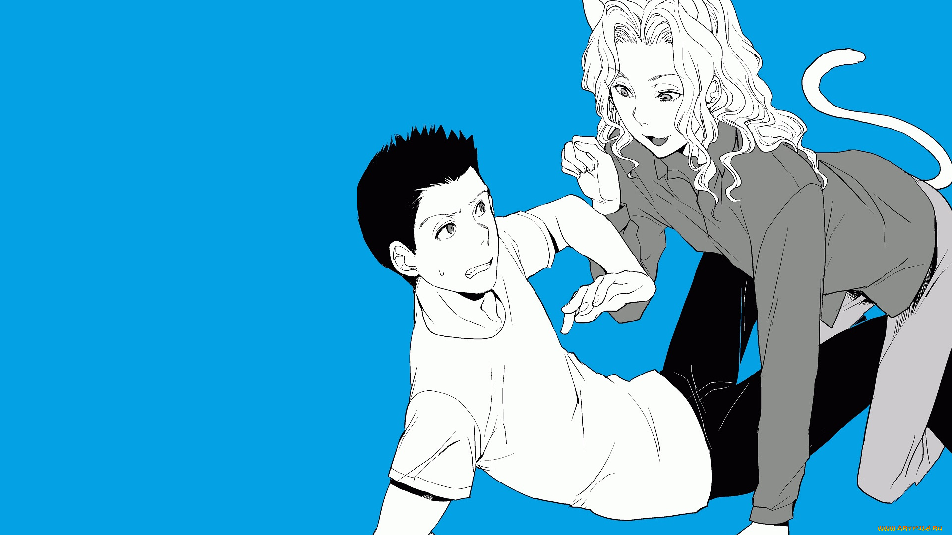 аниме, level, e, принц, парни