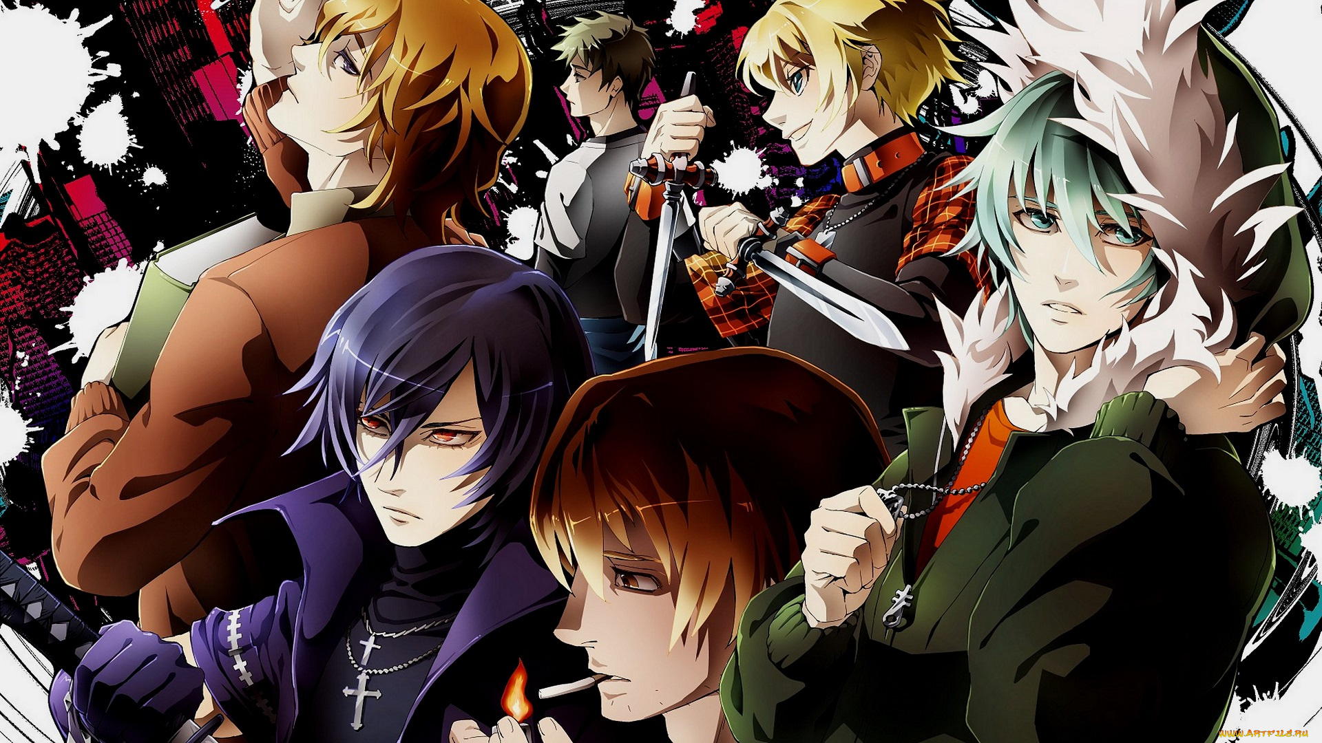 аниме, togainu, no, chi, парни