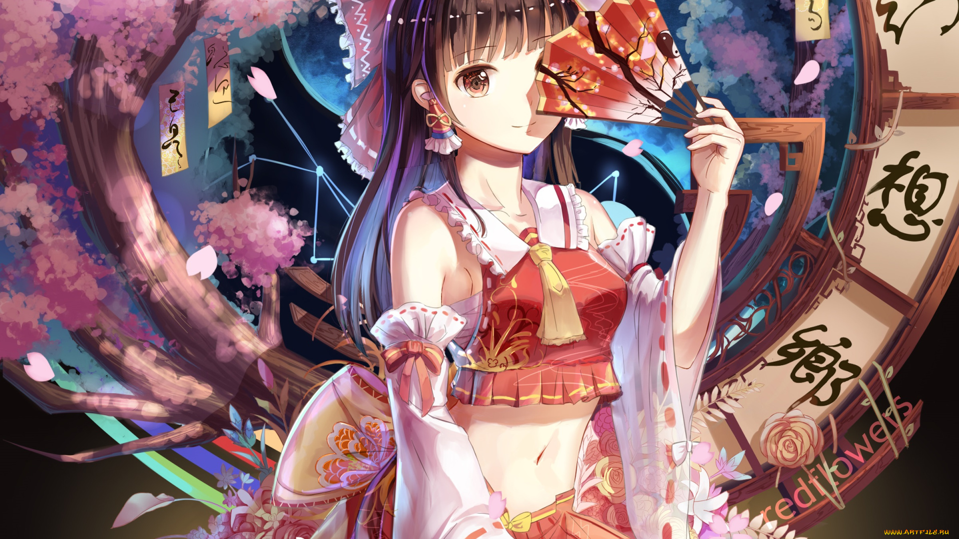 аниме, touhou, девушка