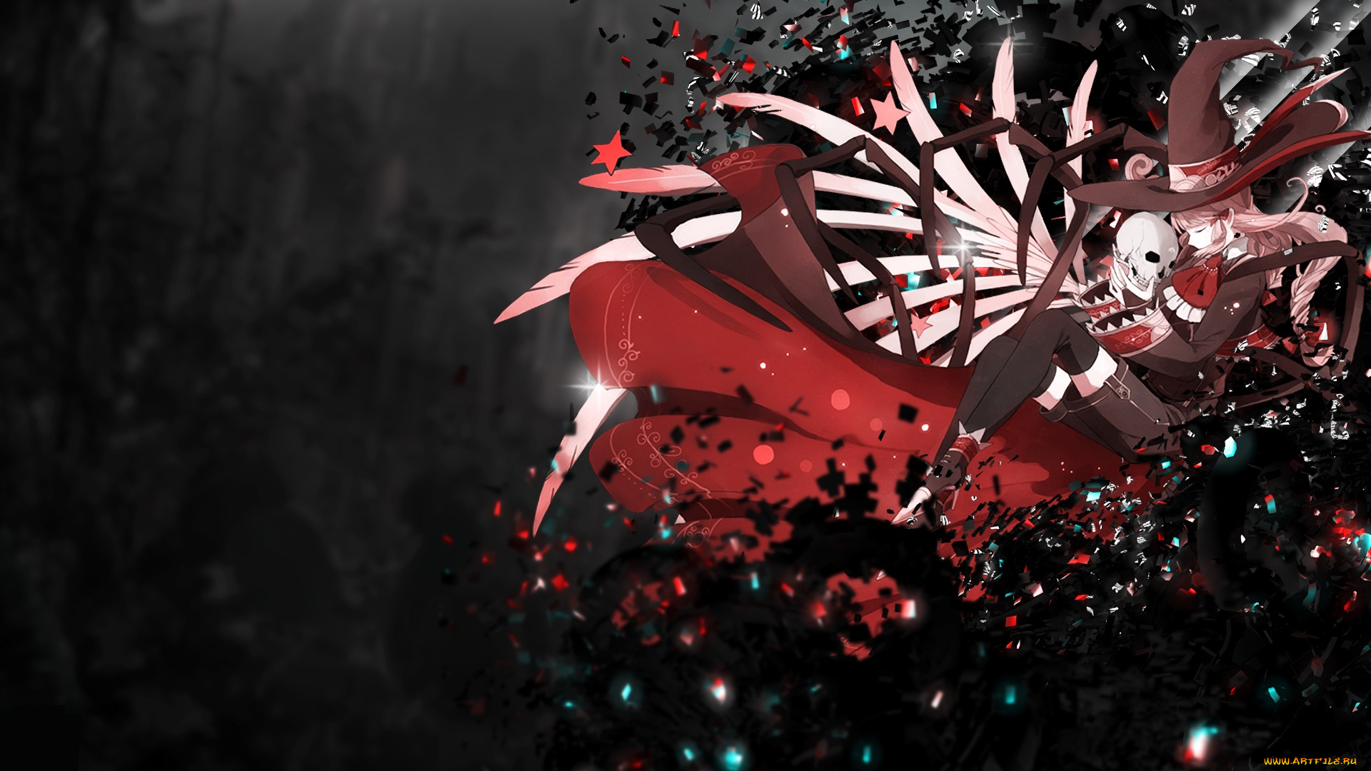 аниме, unknown, , другое, фон, взгляд, девушка