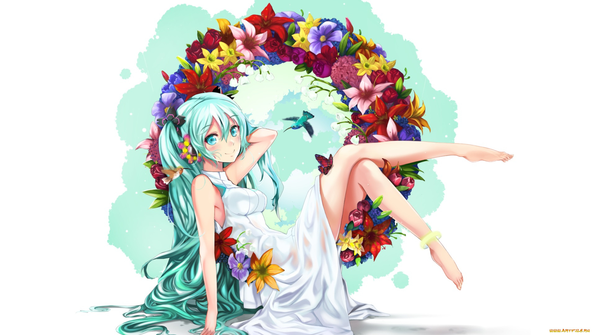 аниме, vocaloid, девушка