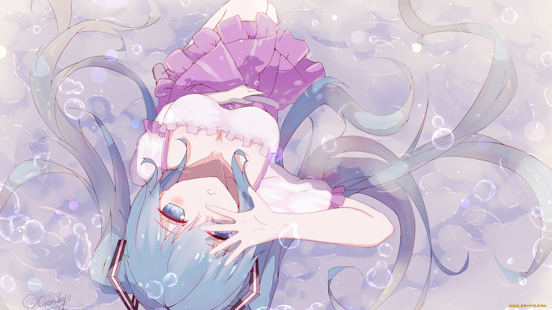 аниме, vocaloid, hatsune, miku