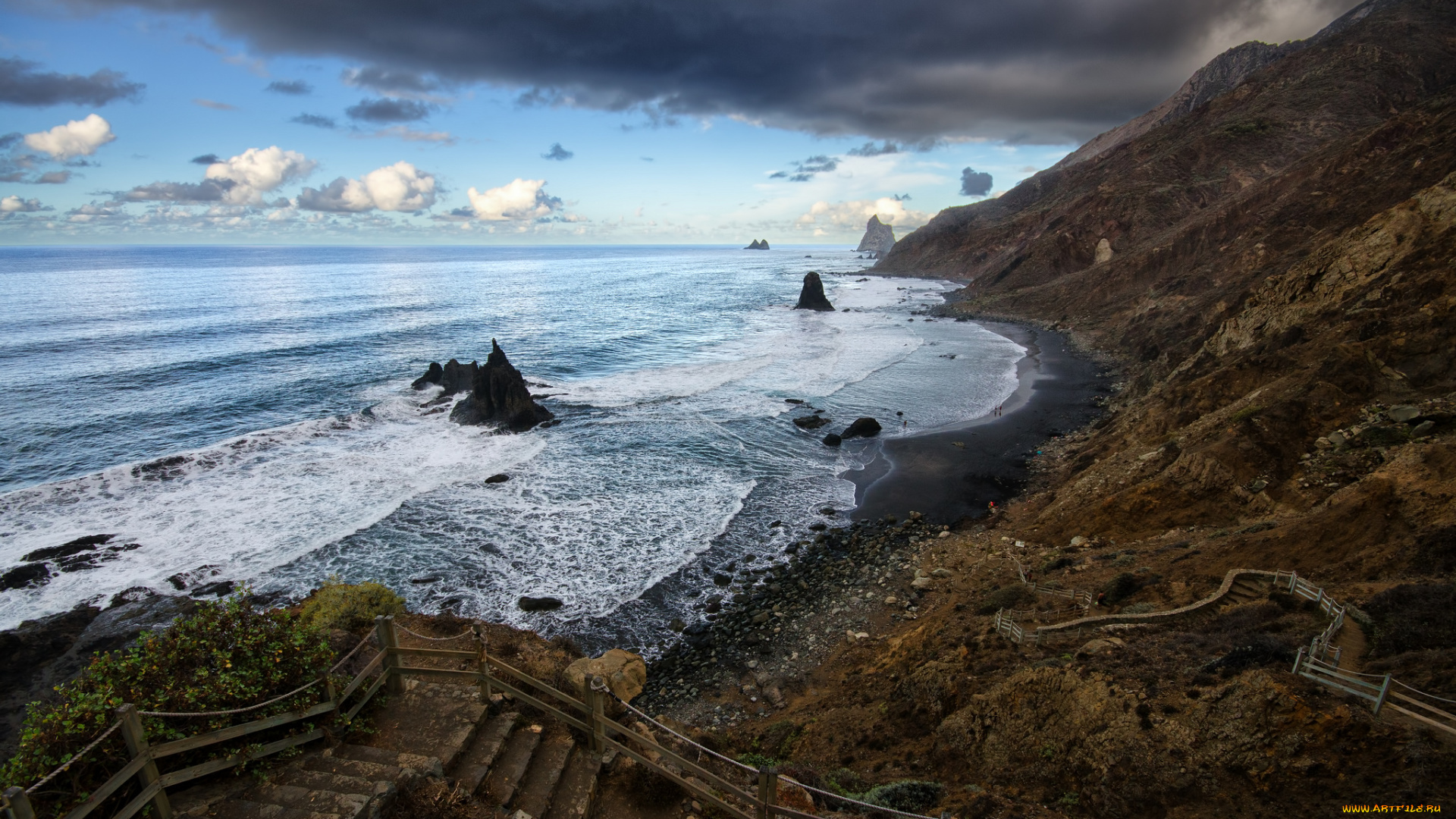 природа, побережье, берег, море