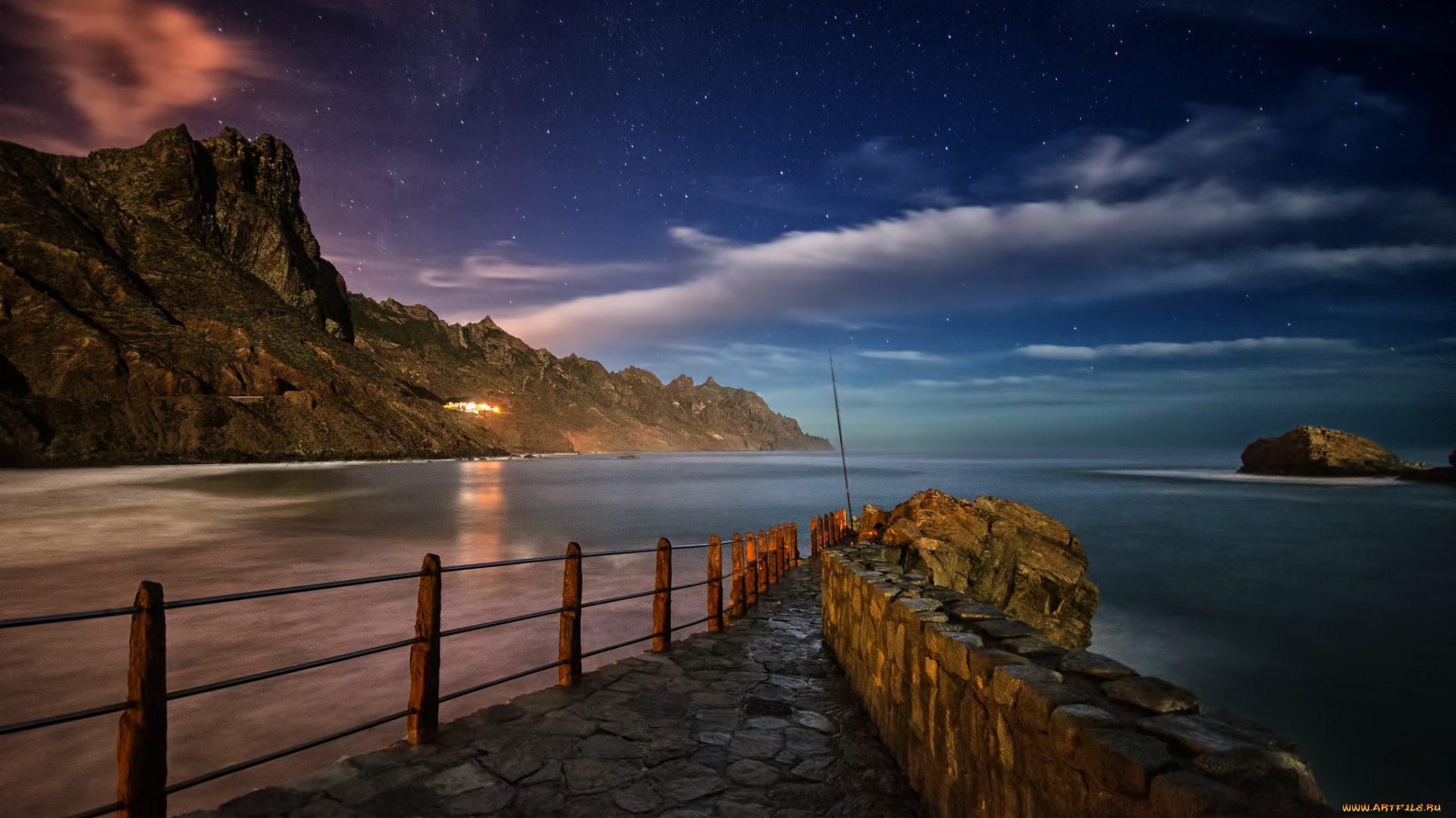 природа, побережье, море, берег