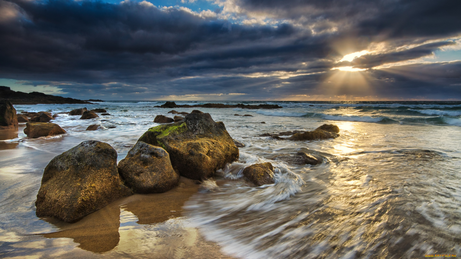 природа, побережье, море, берег