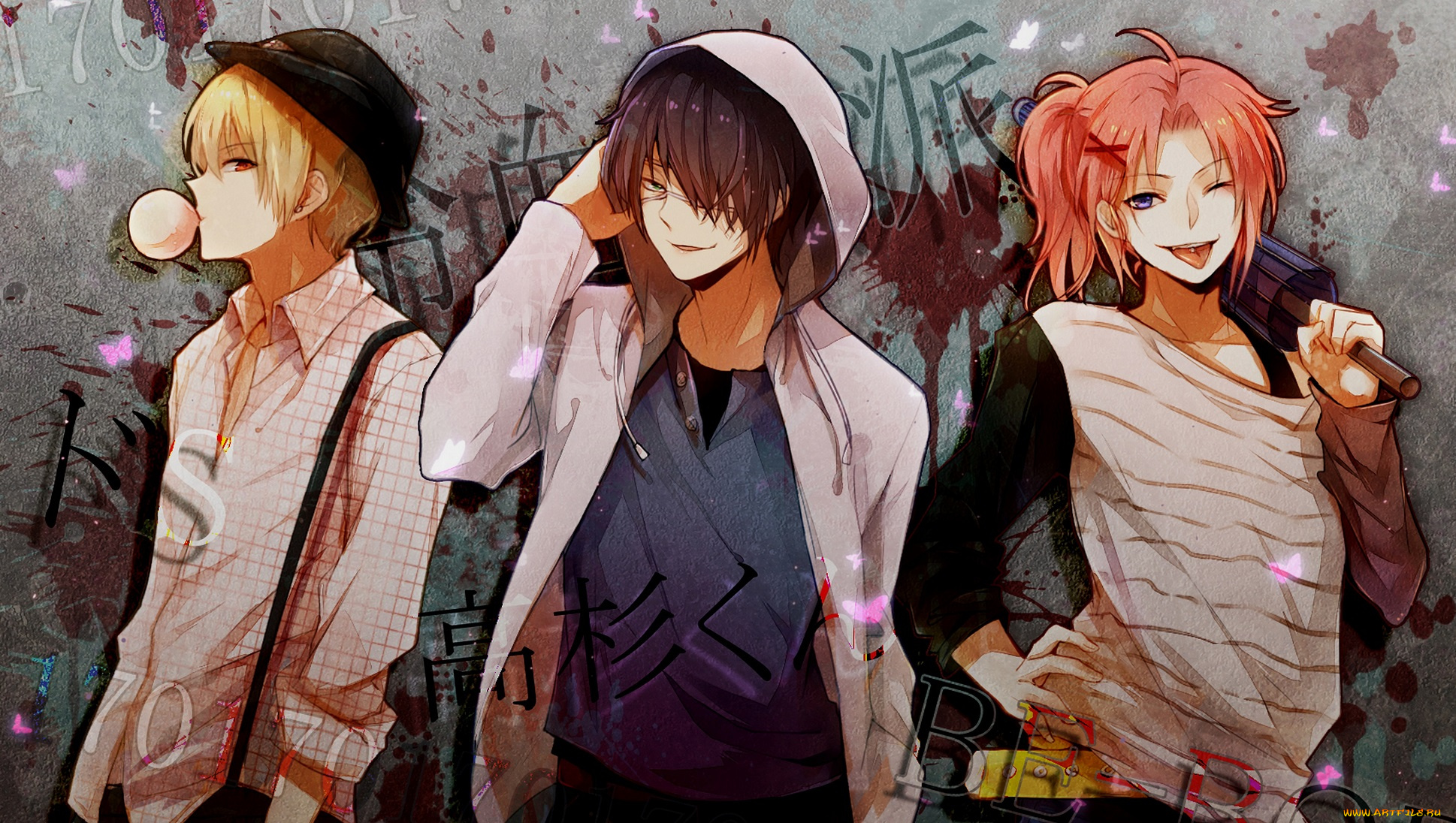 аниме, gintama, парни