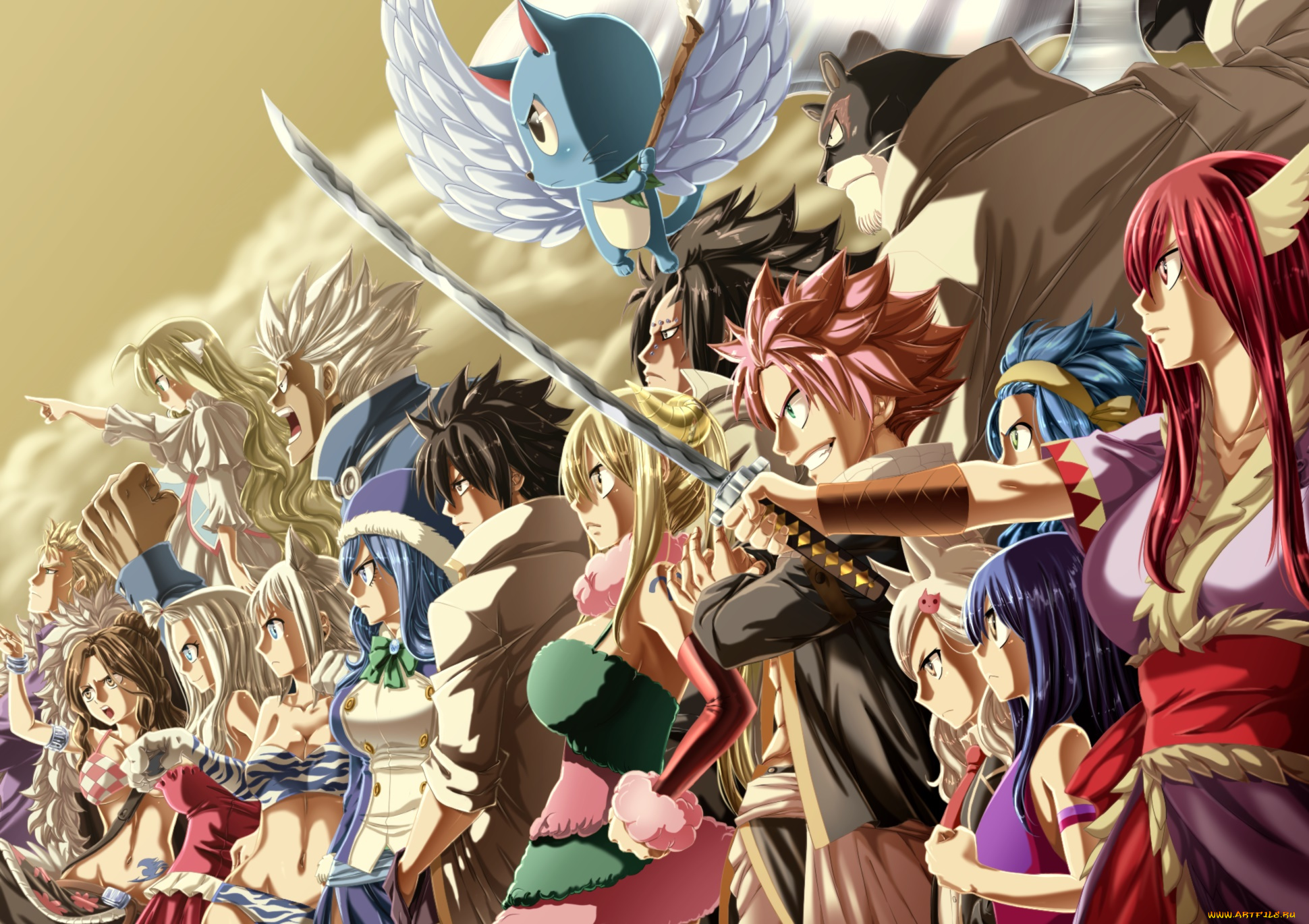 аниме, fairy, tail, персонажи