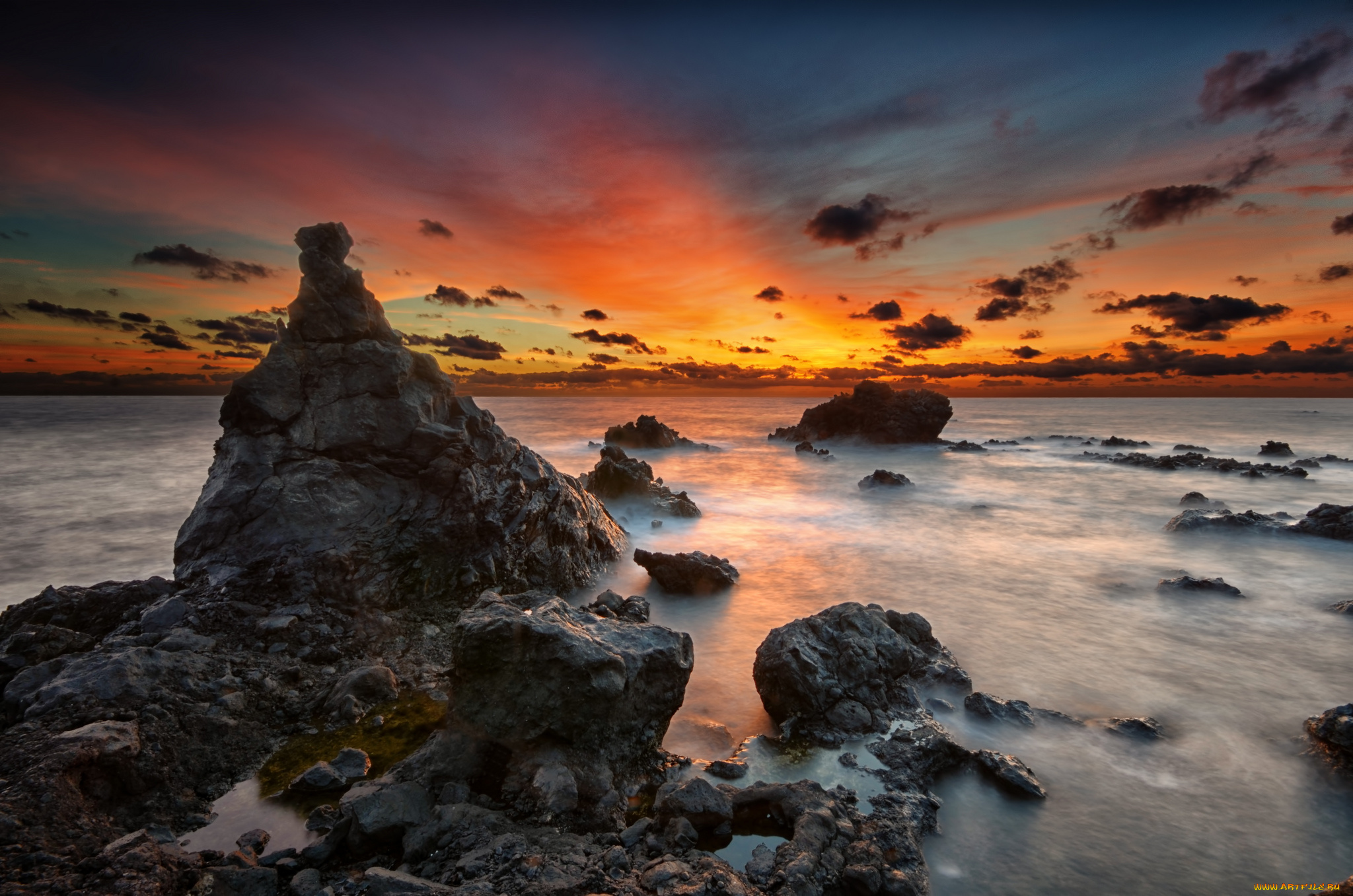 природа, побережье, берег, море