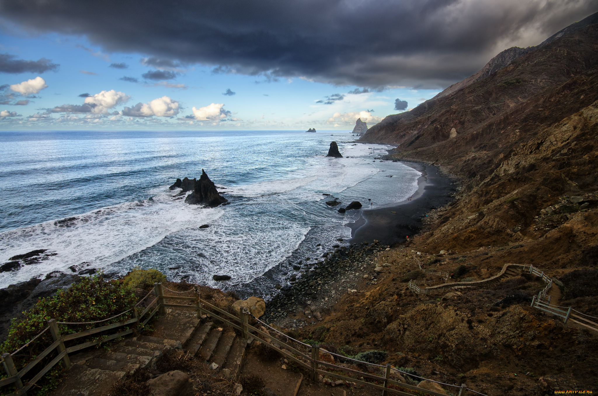 природа, побережье, берег, море