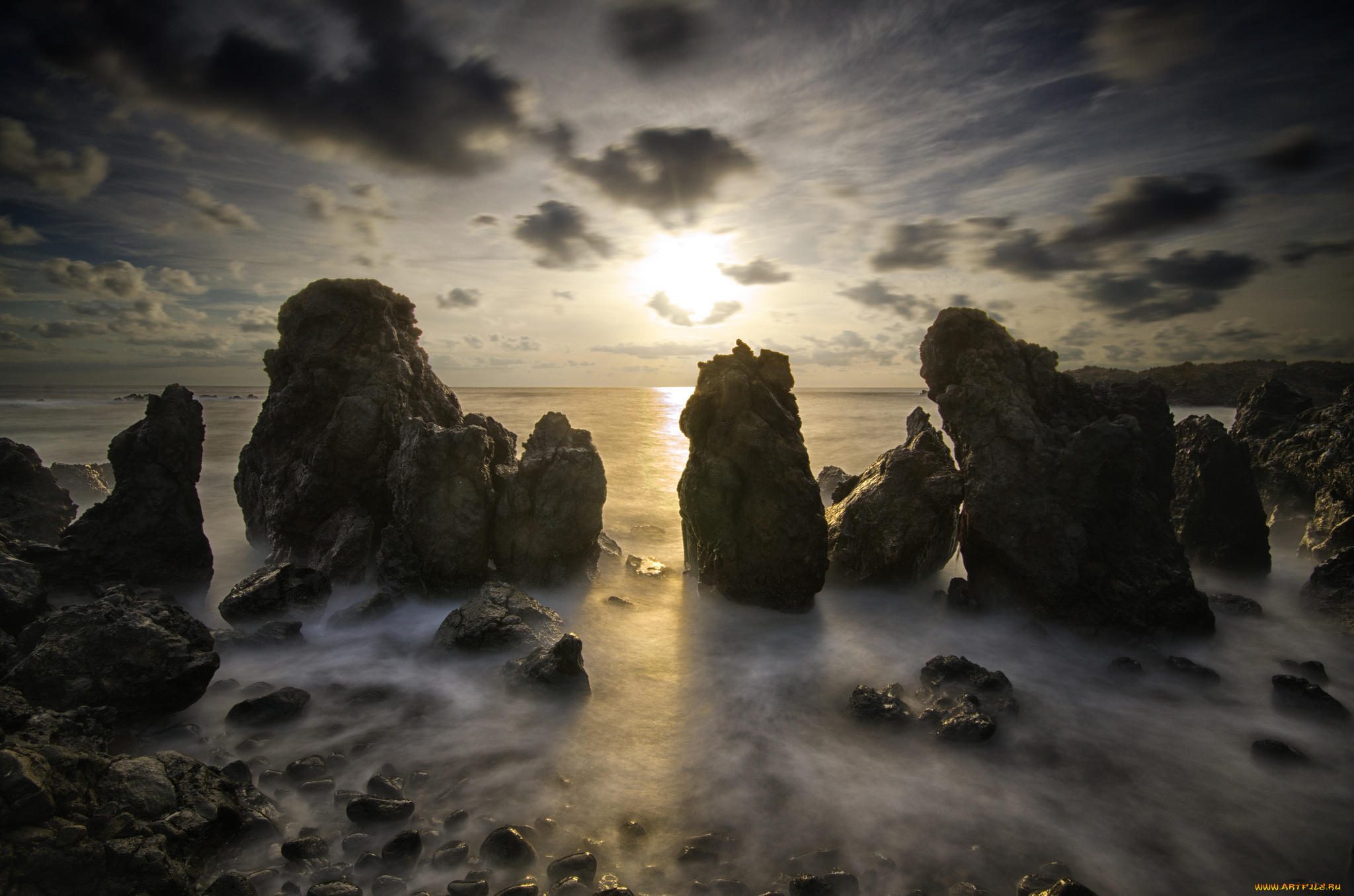 природа, побережье, море, берег