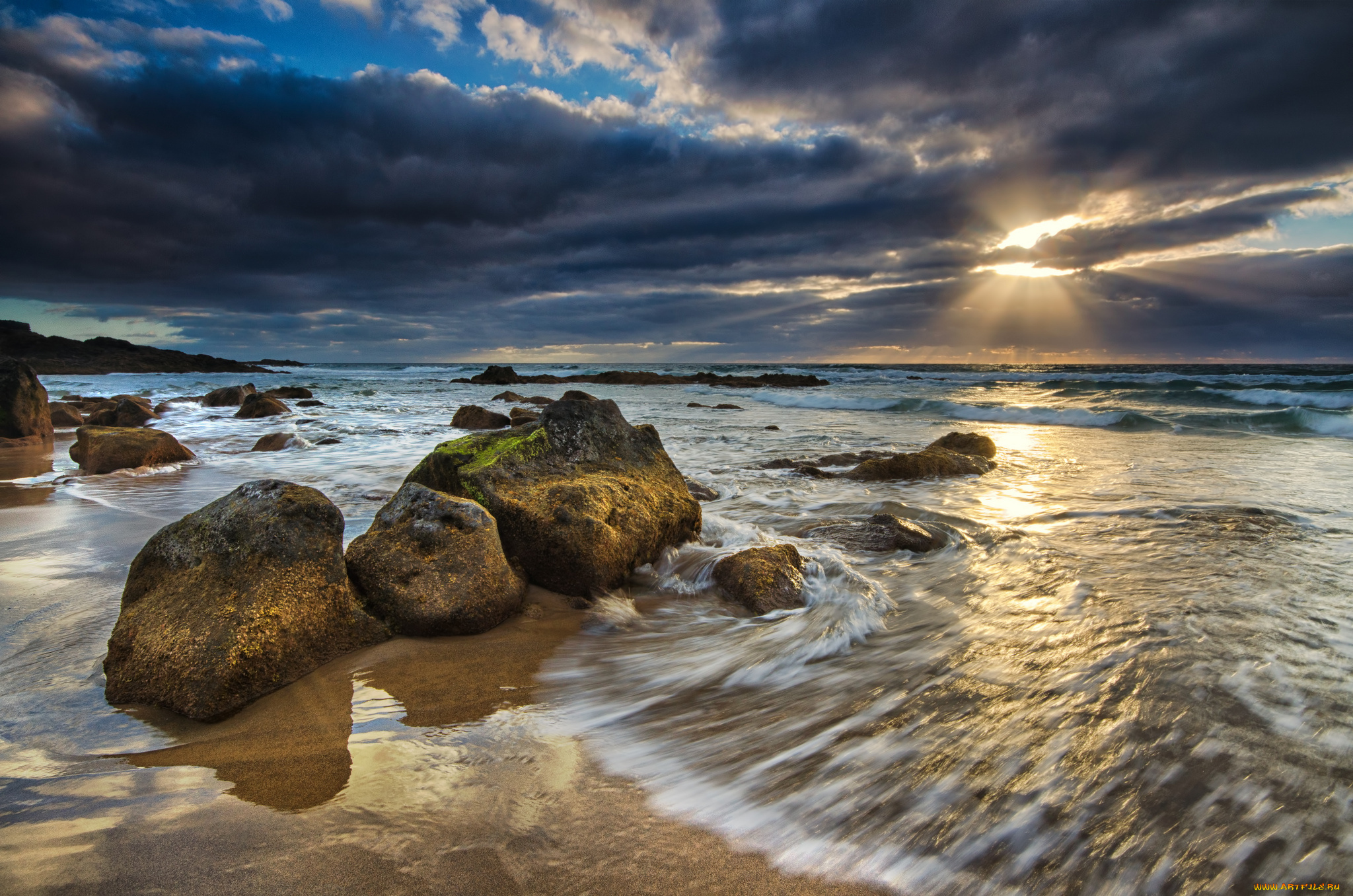 природа, побережье, море, берег