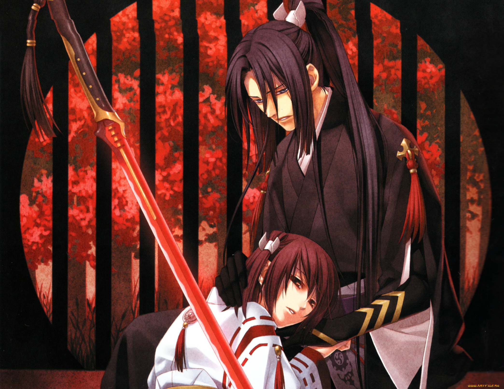 аниме, hiiro, no, kakera, девушка, парень