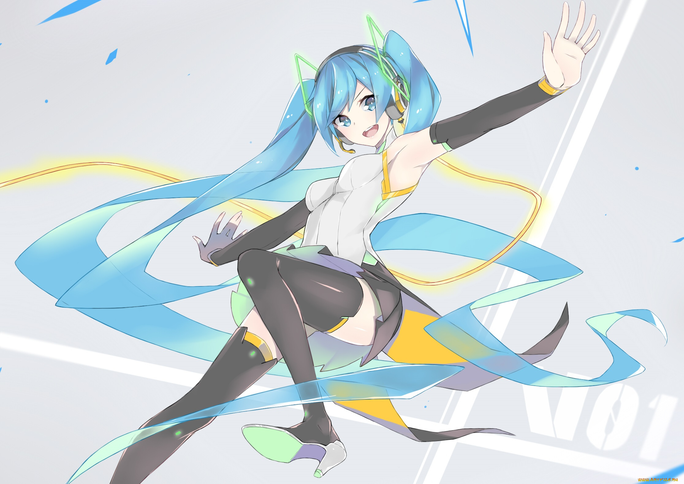 аниме, vocaloid, девушка