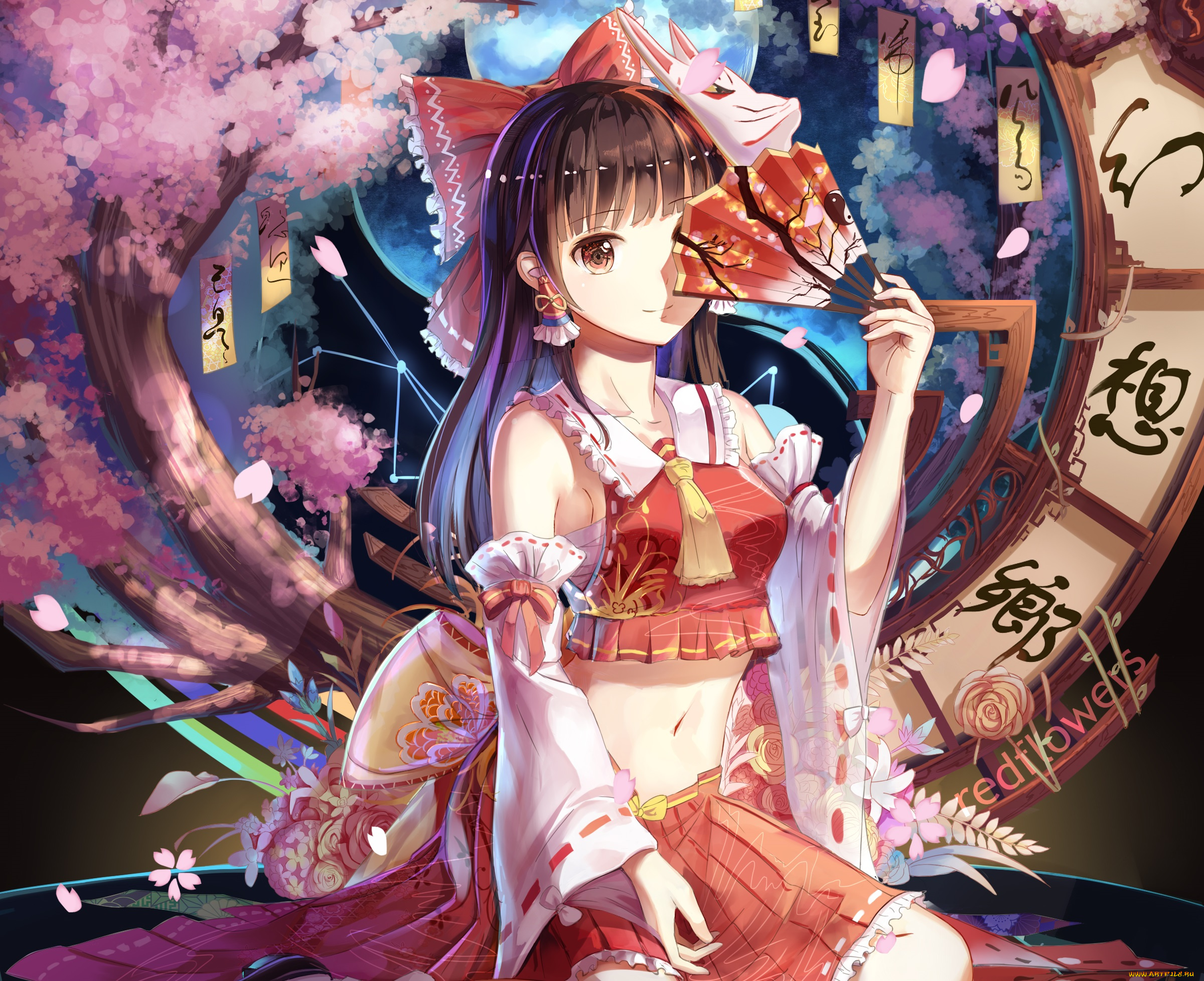 аниме, touhou, девушка