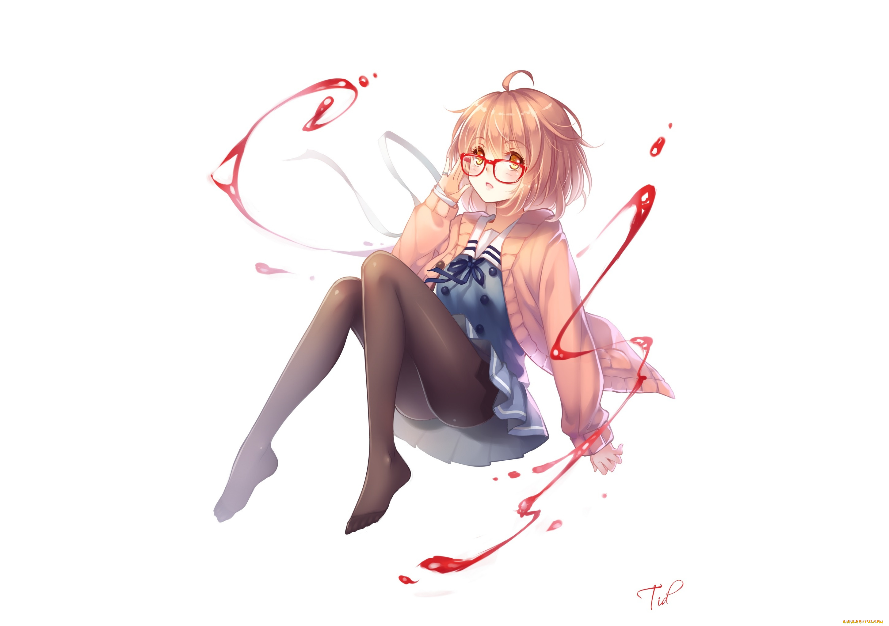 аниме, kyoukai, no, kanata, девушка