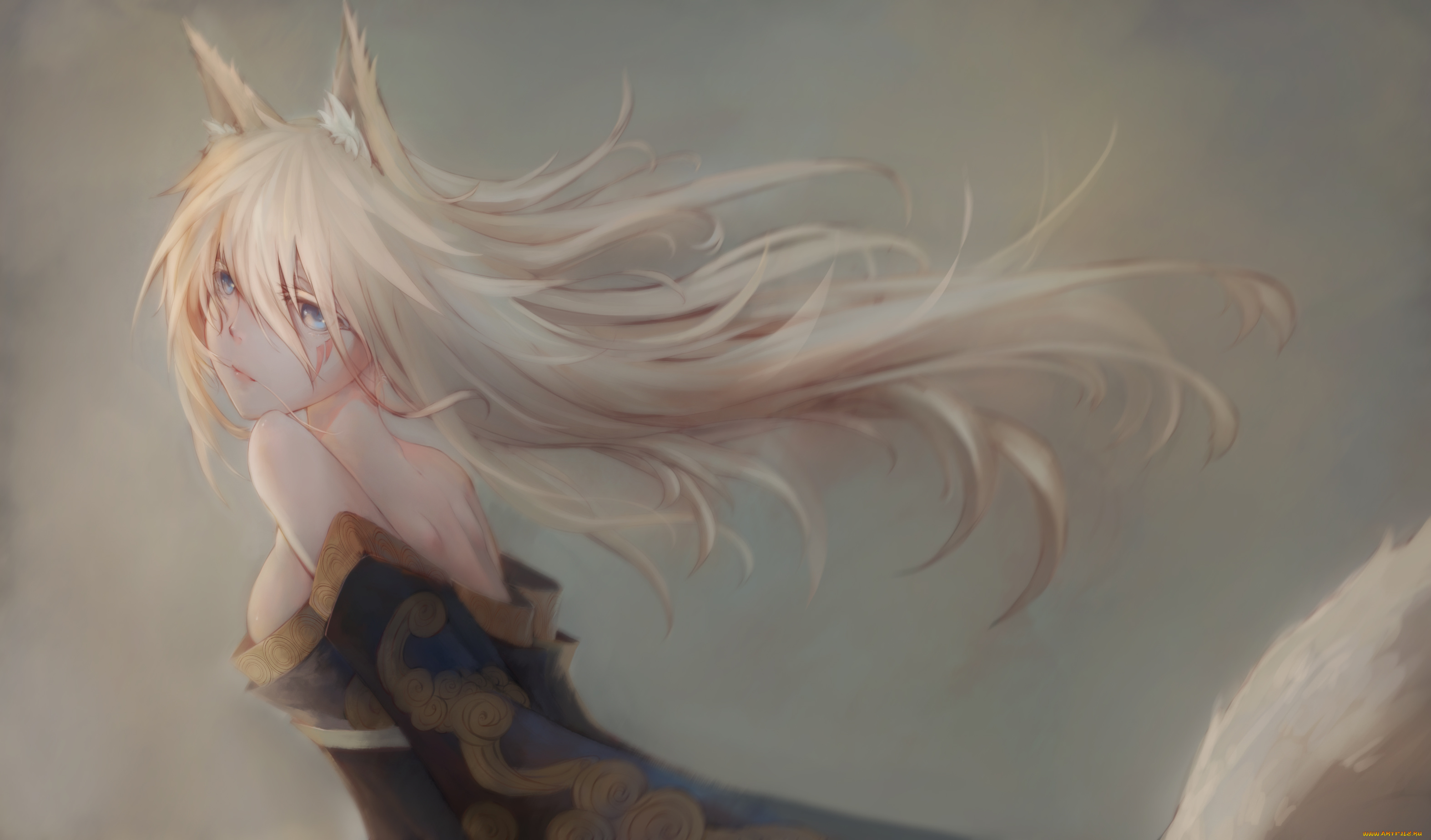 аниме, животные, , существа, девушка