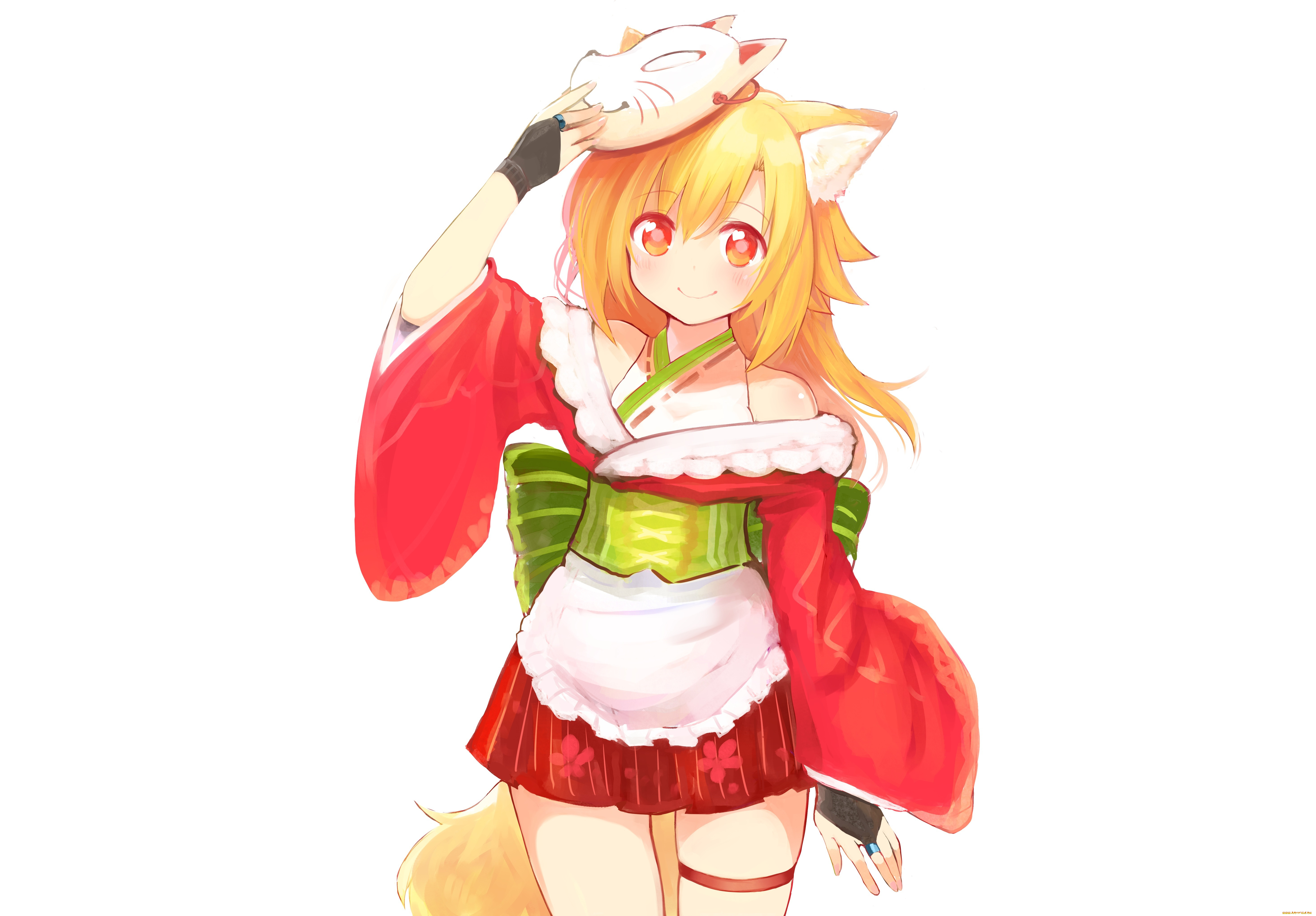 аниме, животные, , существа, девушка