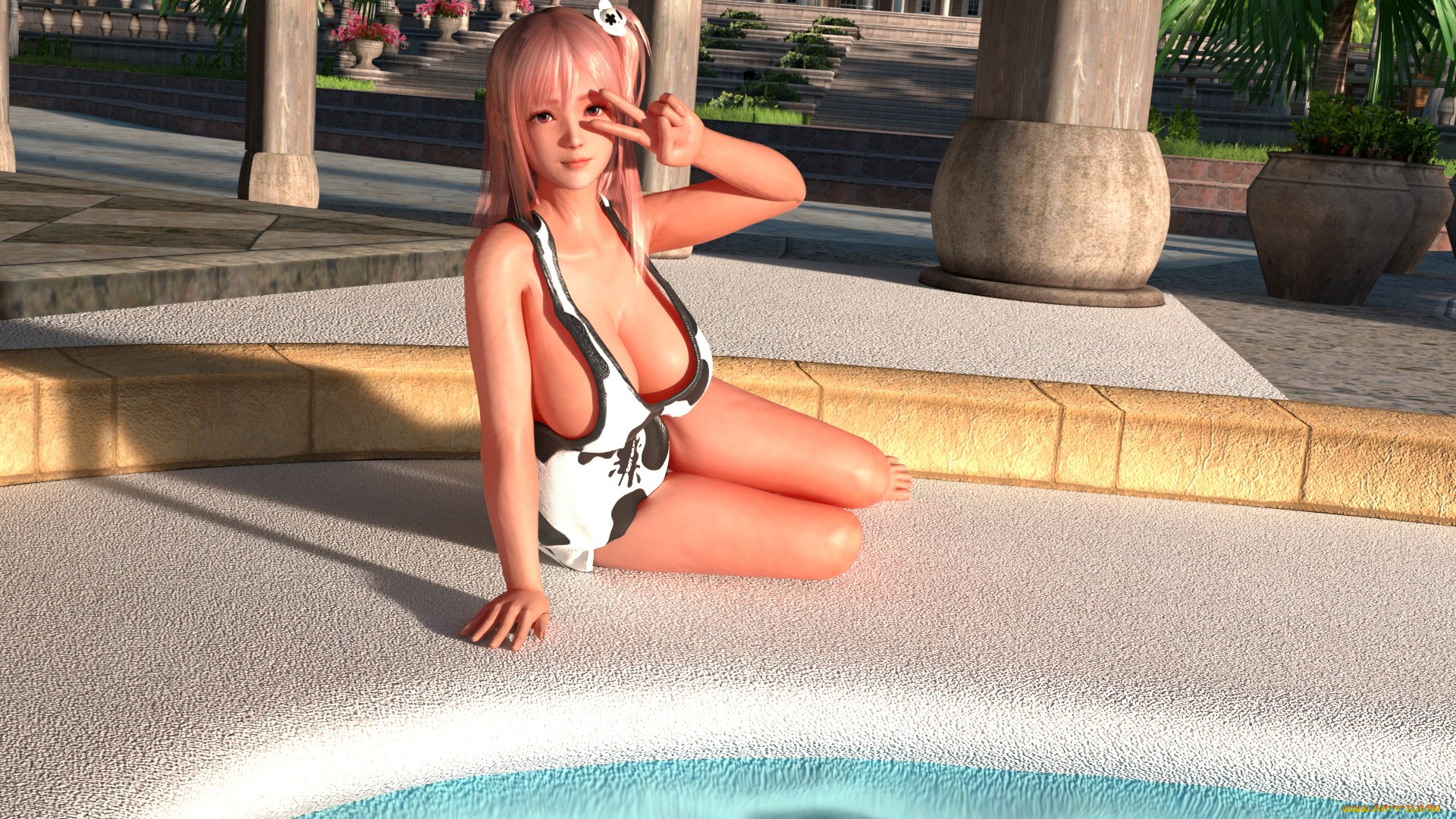 3д, графика, люди, , people, девушка, взгляд, фон