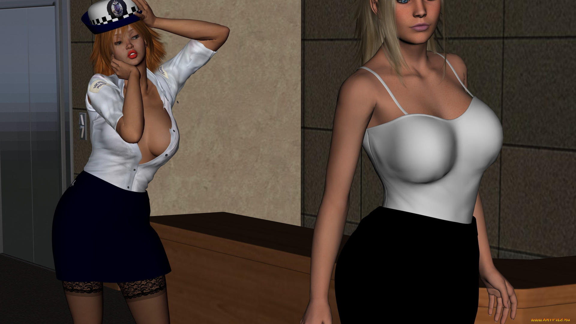 carabinieri, 3д, графика, фантазия, , fantasy, фон, взгляд, девушки