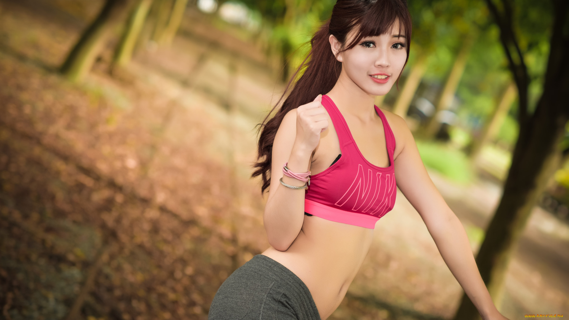 девушки, -unsort, , азиатки, костюм, прогулка, спорт, девушка, хобби