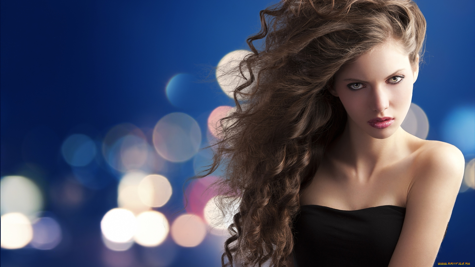 девушки, -unsort, , брюнетки, , шатенки, блики, волосы, локоны, взгляд