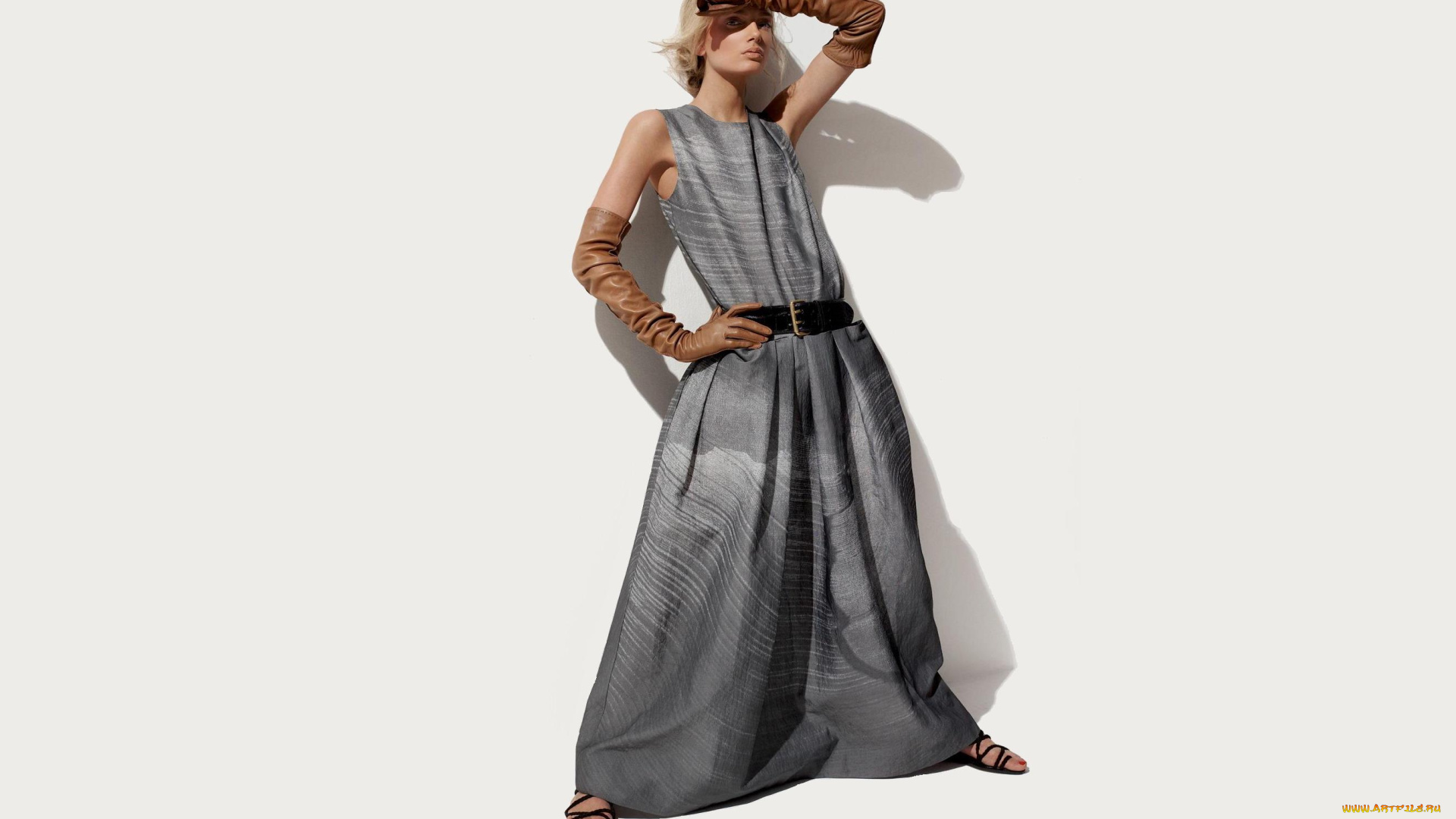 девушки, lily, donaldson, блондинка, модель, лили, дональдсон, пояс, ремень, перчатки, платье