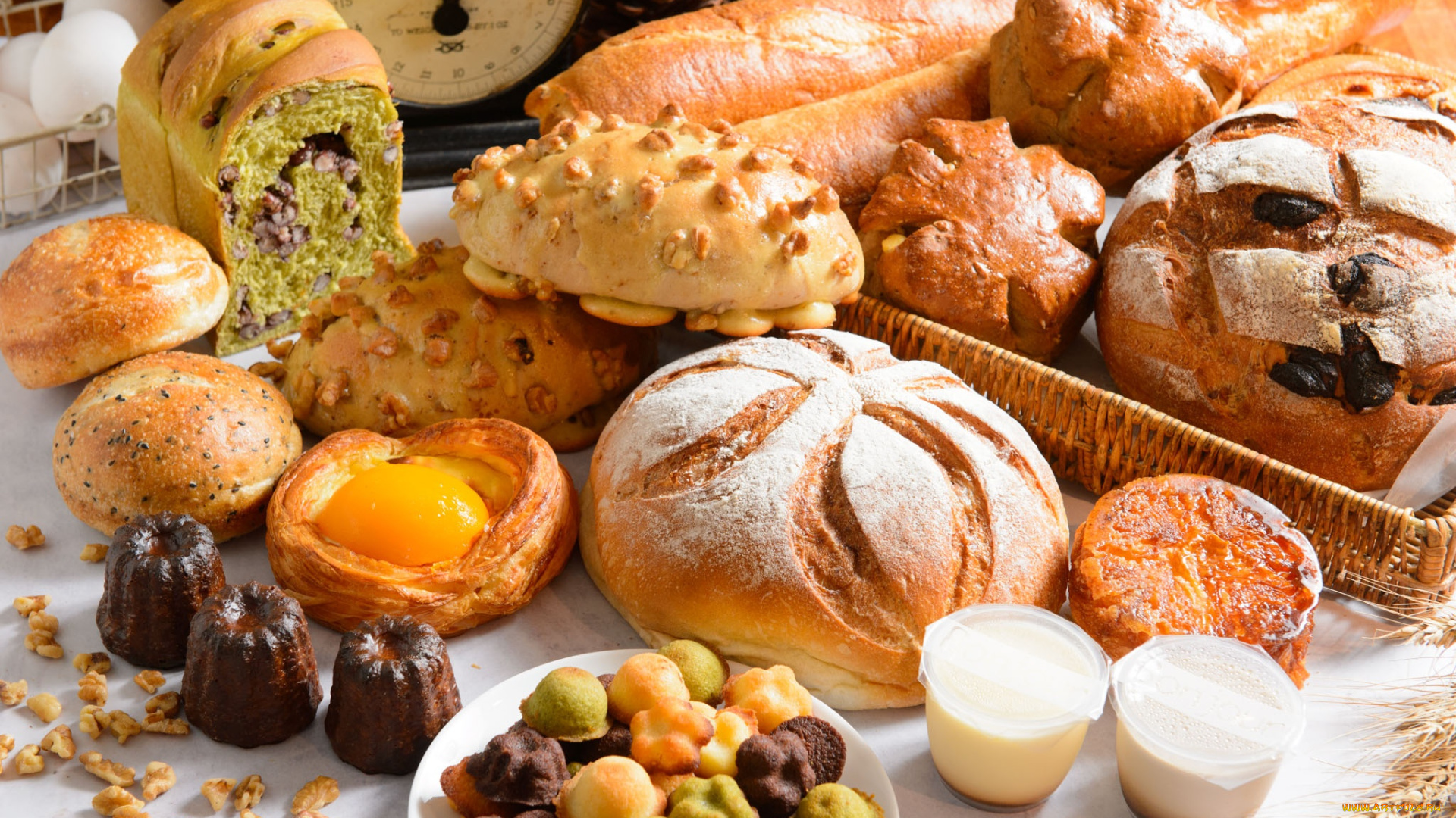 еда, хлеб, , выпечка, выпечка, ассорти