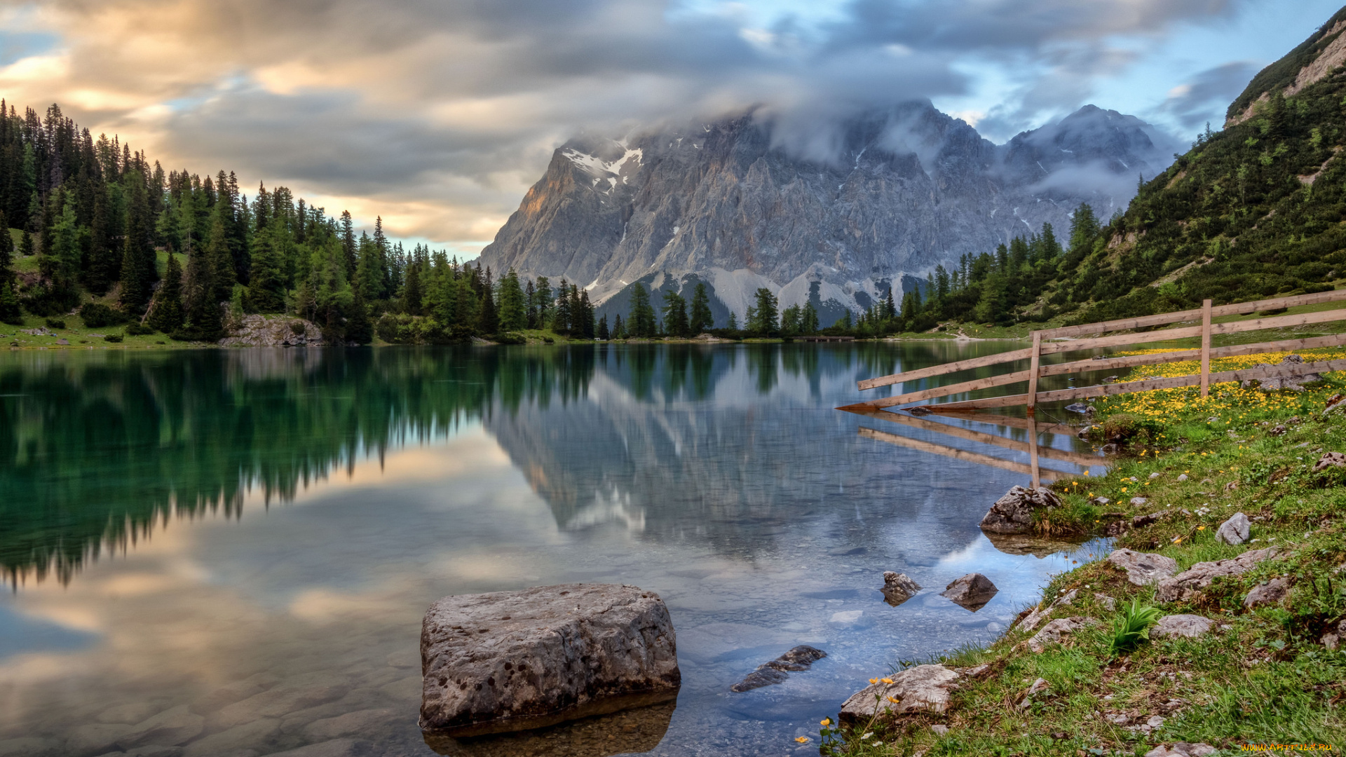 природа, реки, озера, красота, пейзаж, деревья, горы, река