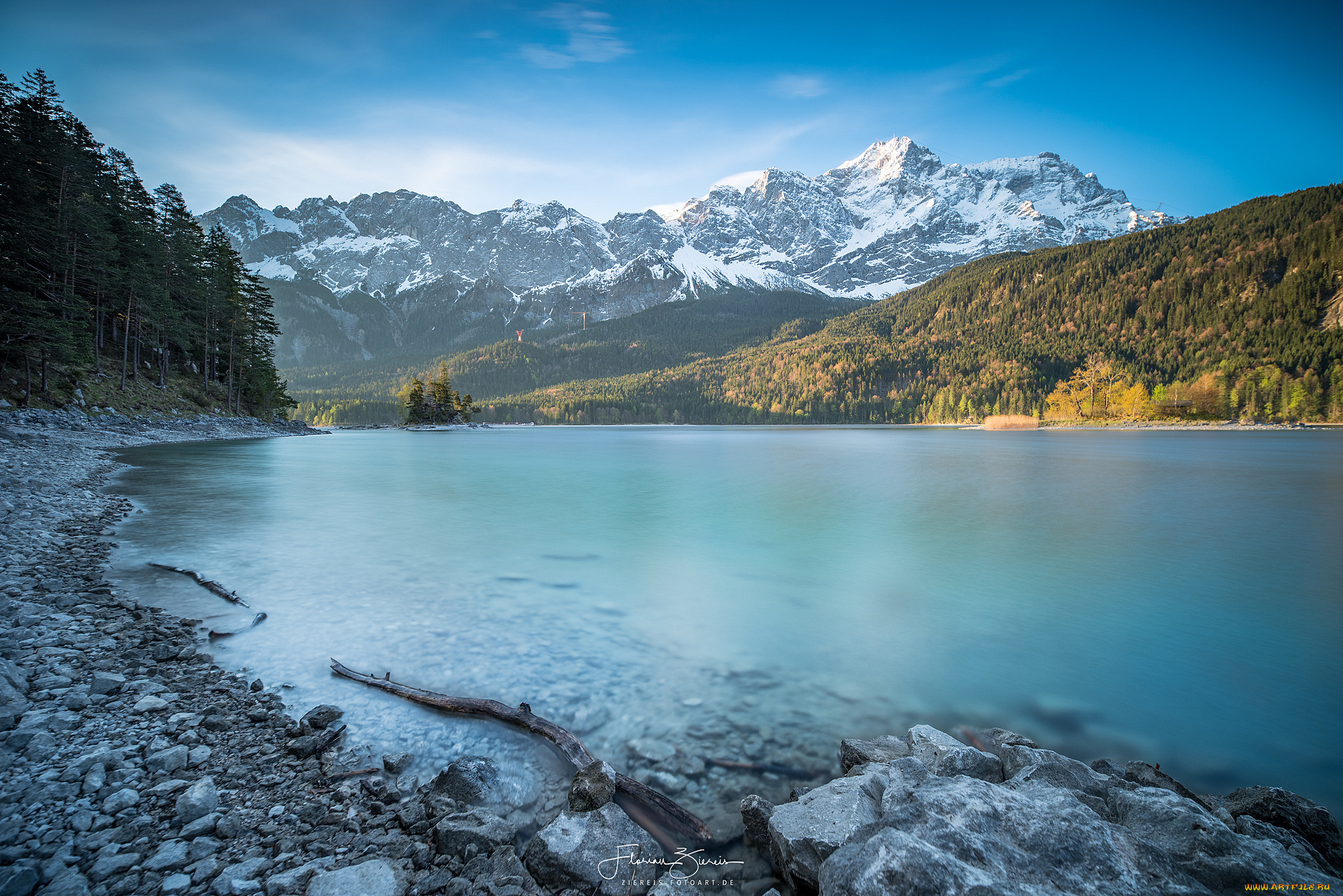 природа, реки, озера, снег, деревья, горы, река