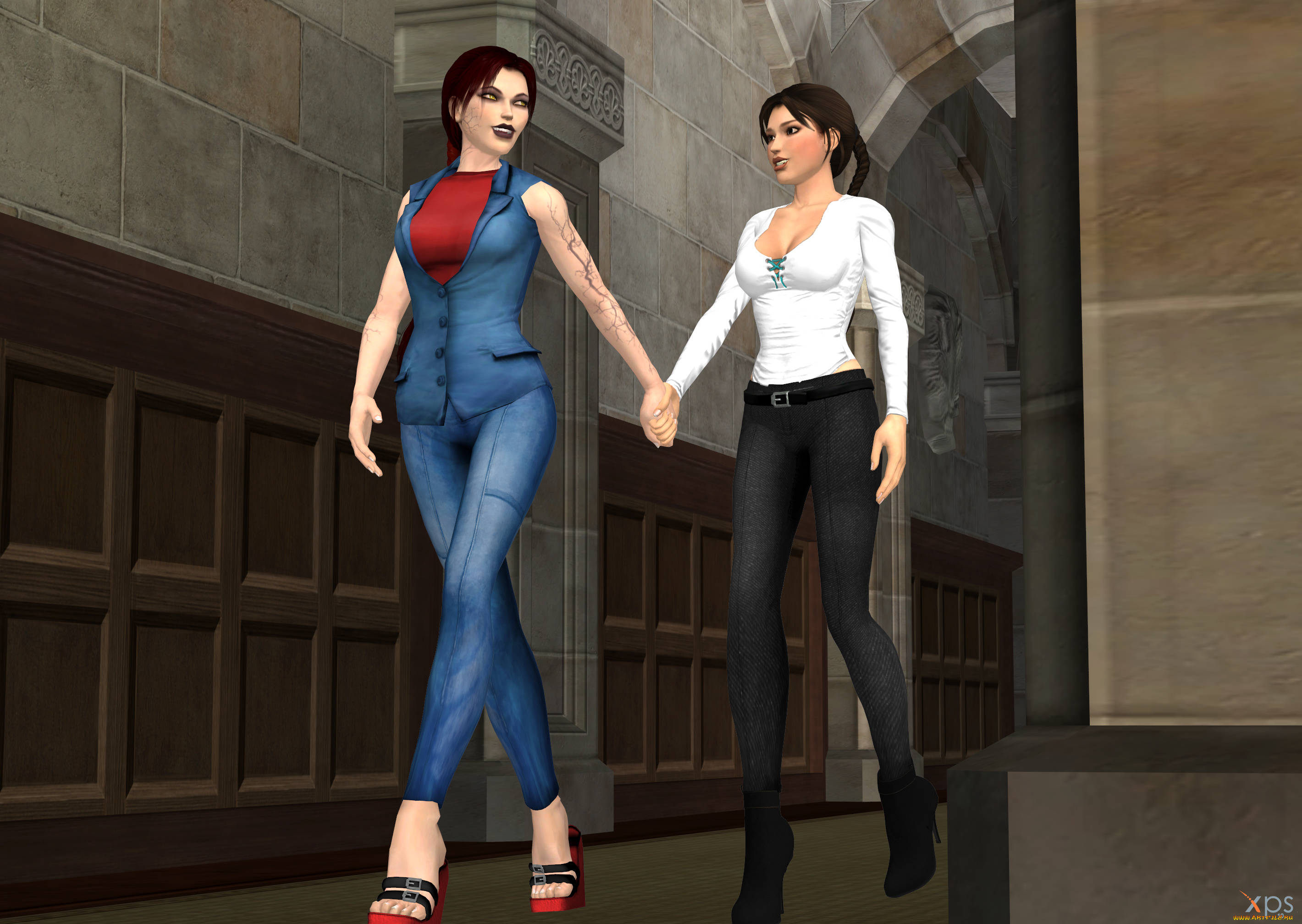 3д, графика, фантазия, , fantasy, девушки, фон, взгляд