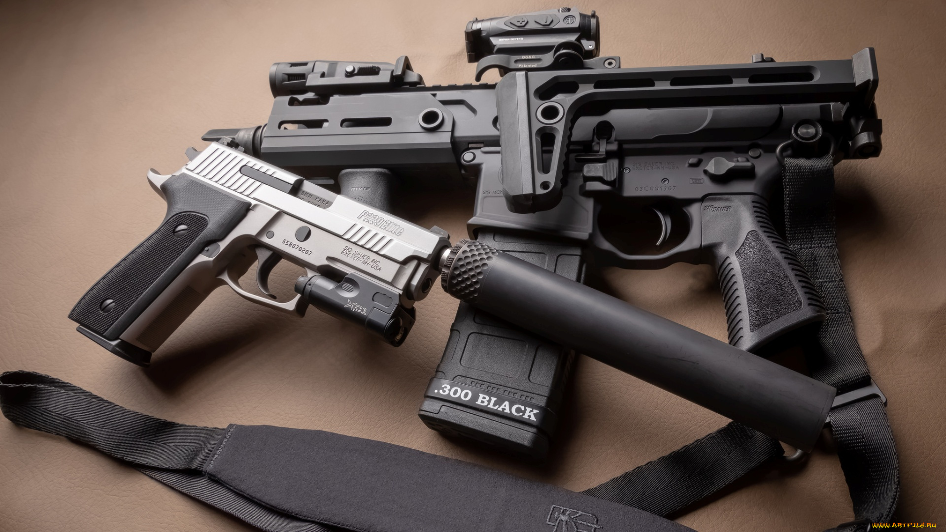 оружие, weapon, сиг, зауер, п229, карабин, silenser, ар-15, carabine, p229, elite, sig, sauer, pistol, gun, глушитель, ar-15, пистолет