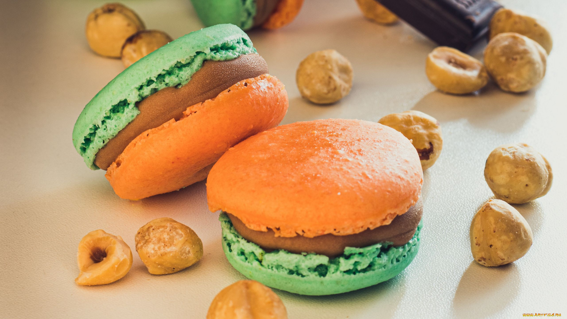 еда, макаруны, лакомство, печенье