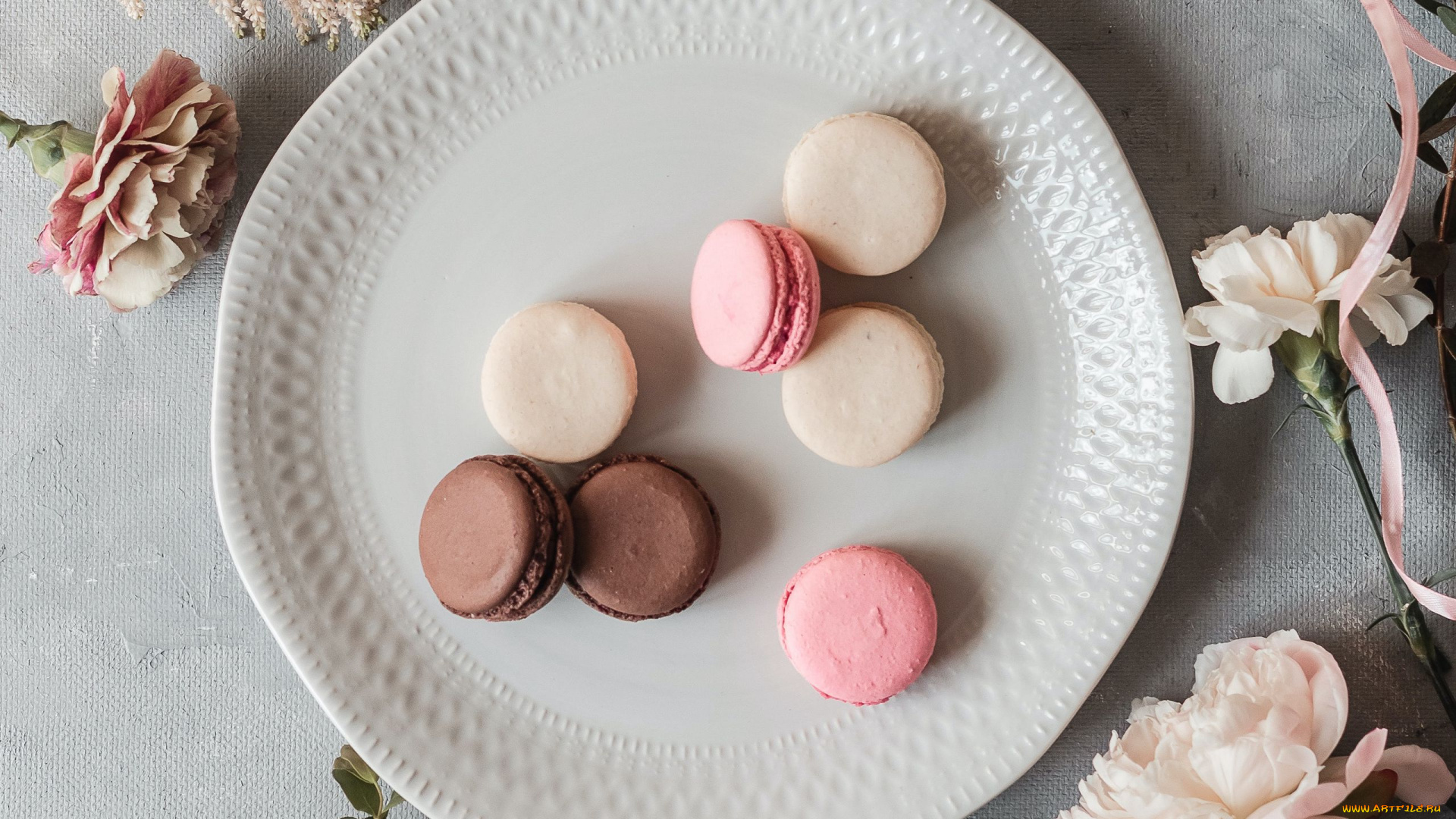 еда, макаруны, лакомство, печенье