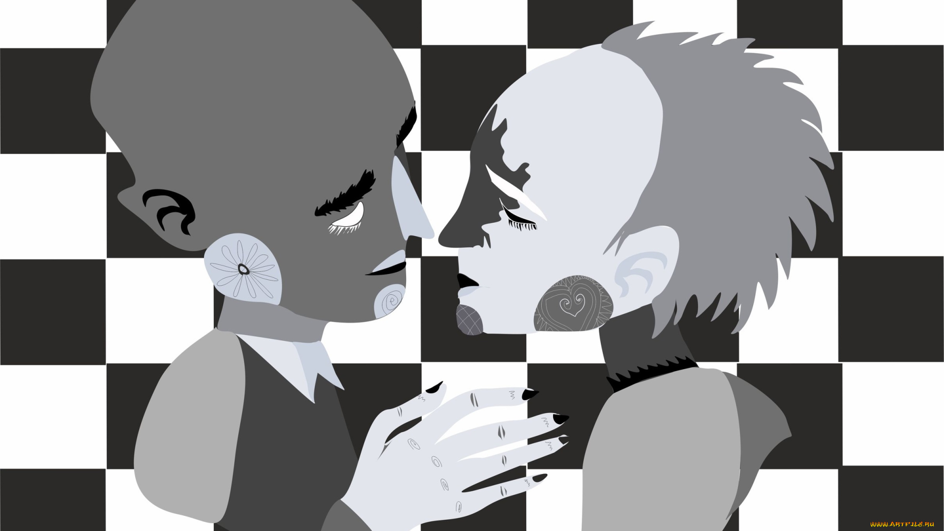 векторная, графика, люди, , people, люди, клетки