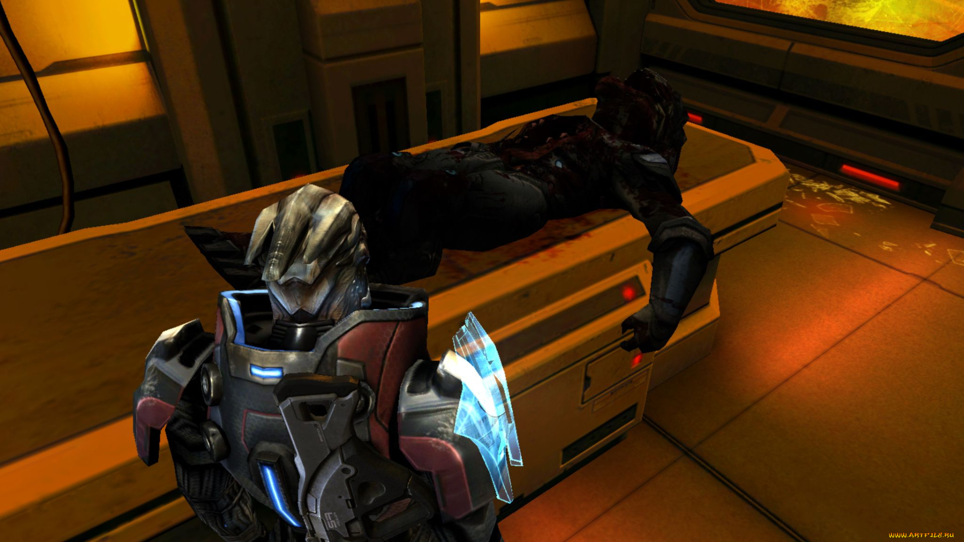 видео, игры, mass, effect, , infiltrator, киборг, отсек, существо