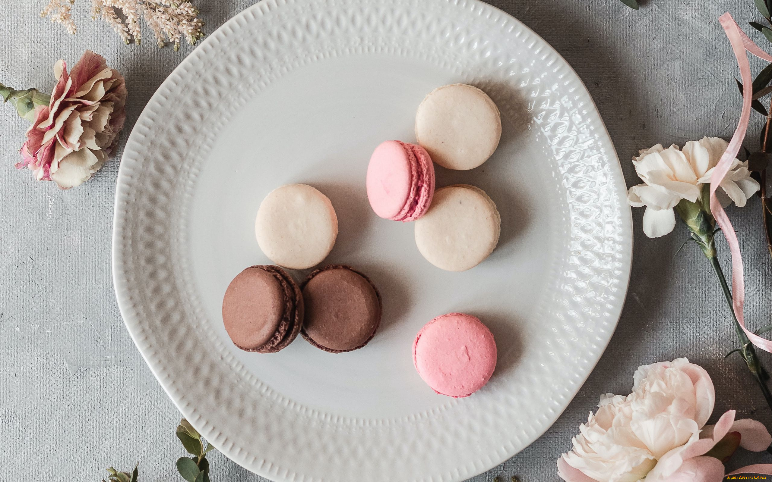 еда, макаруны, лакомство, печенье