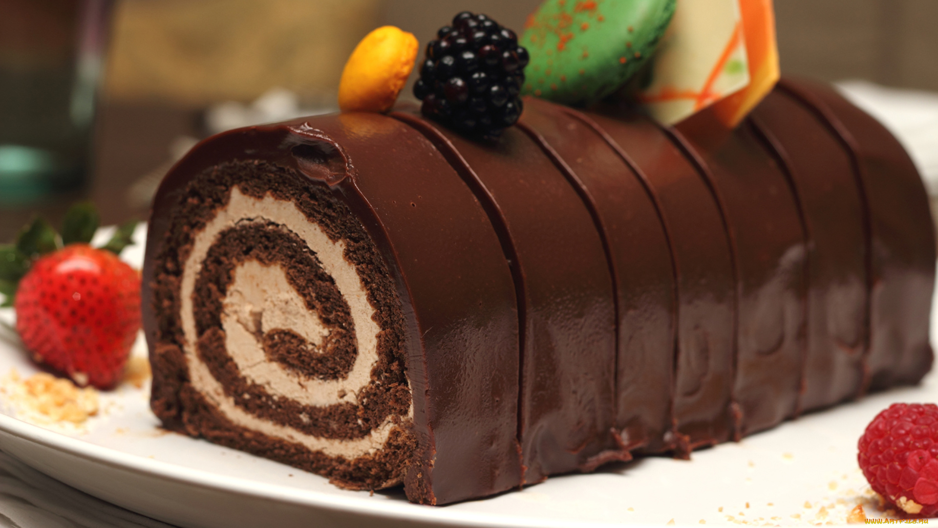 еда, пирожные, , кексы, , печенье, бисквитный, рулет