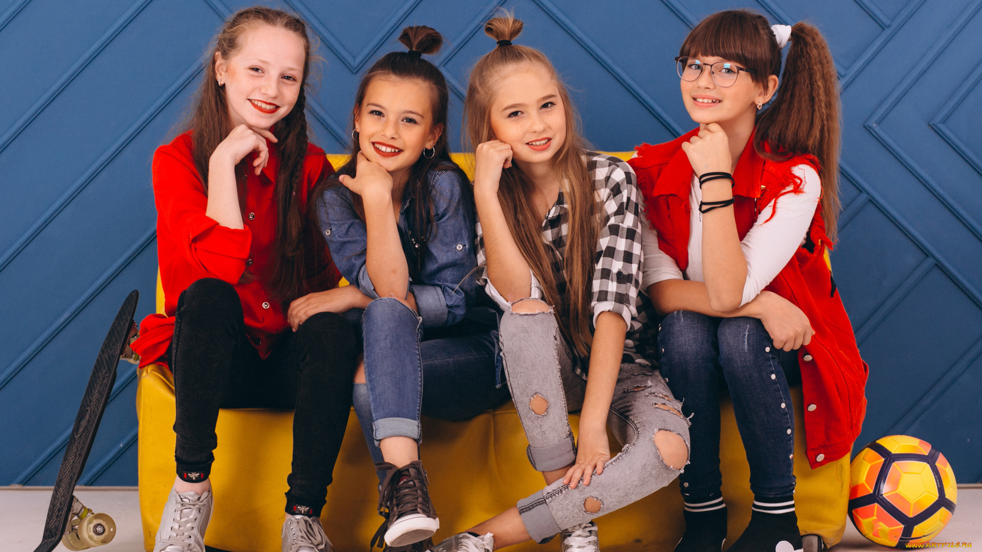 разное, дети, девочки, диван, скейт, мяч