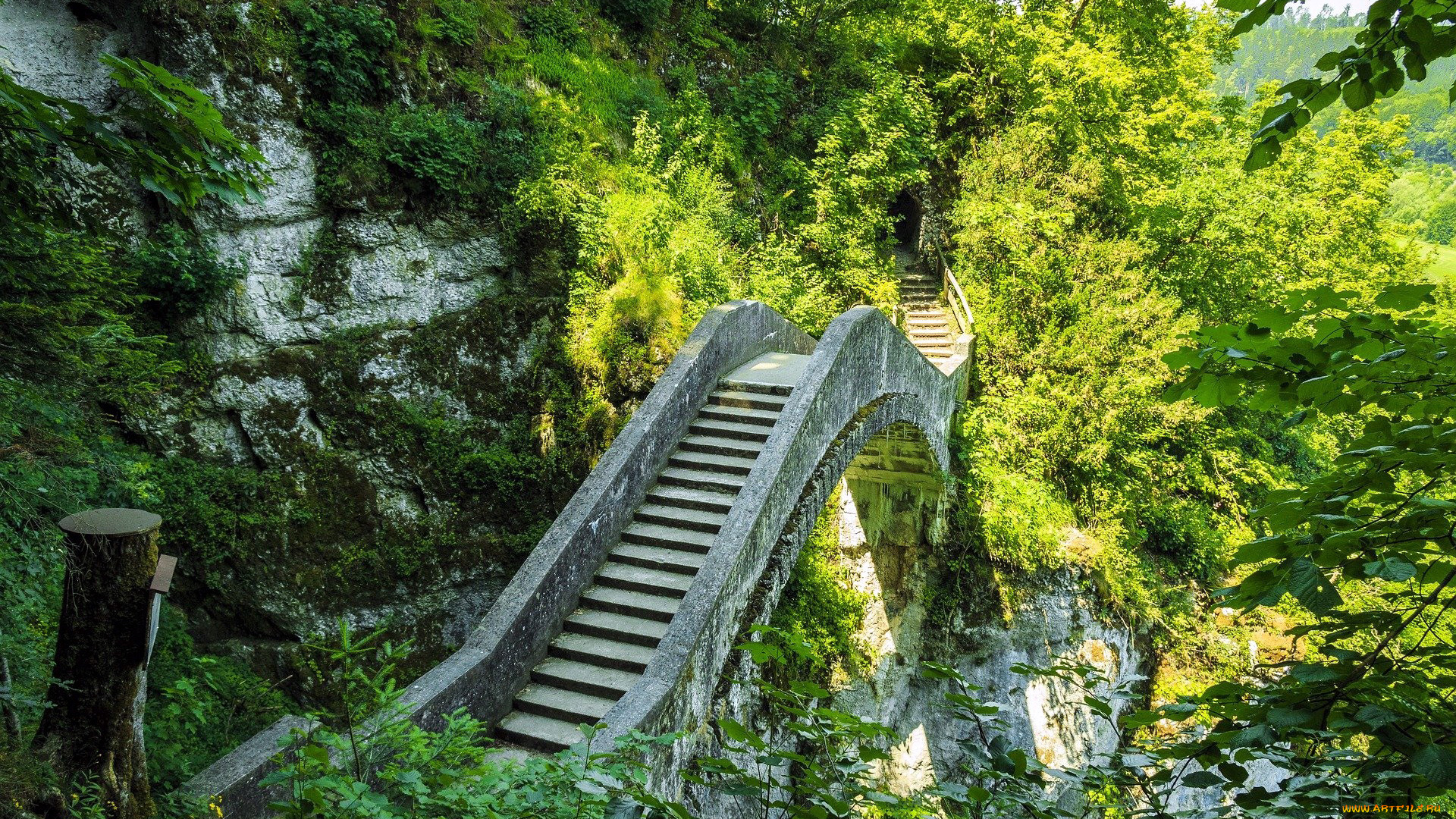 teufelsbrucke, von, inzigkofen, germany, города, -, мосты, teufelsbrucke, von, inzigkofen