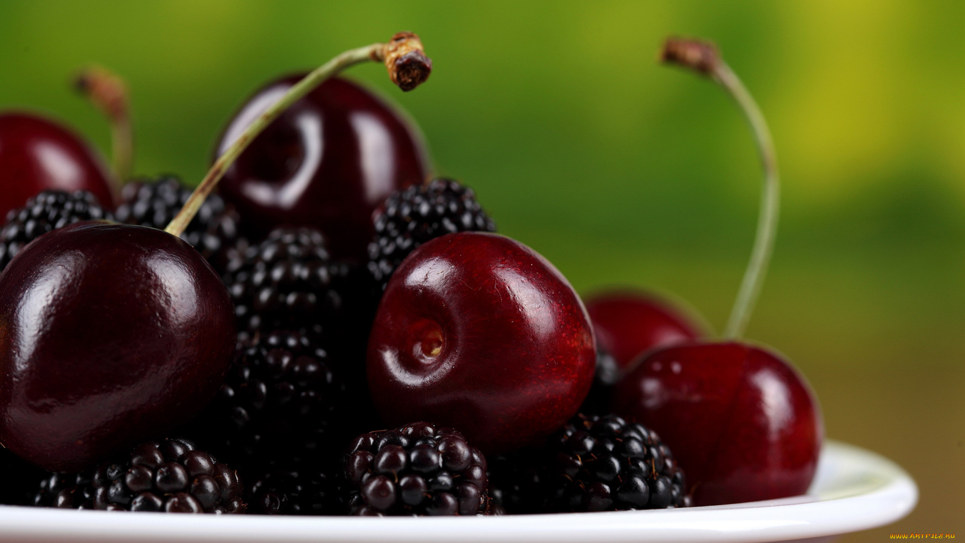 еда, фрукты, , ягоды, черешня, ежевика