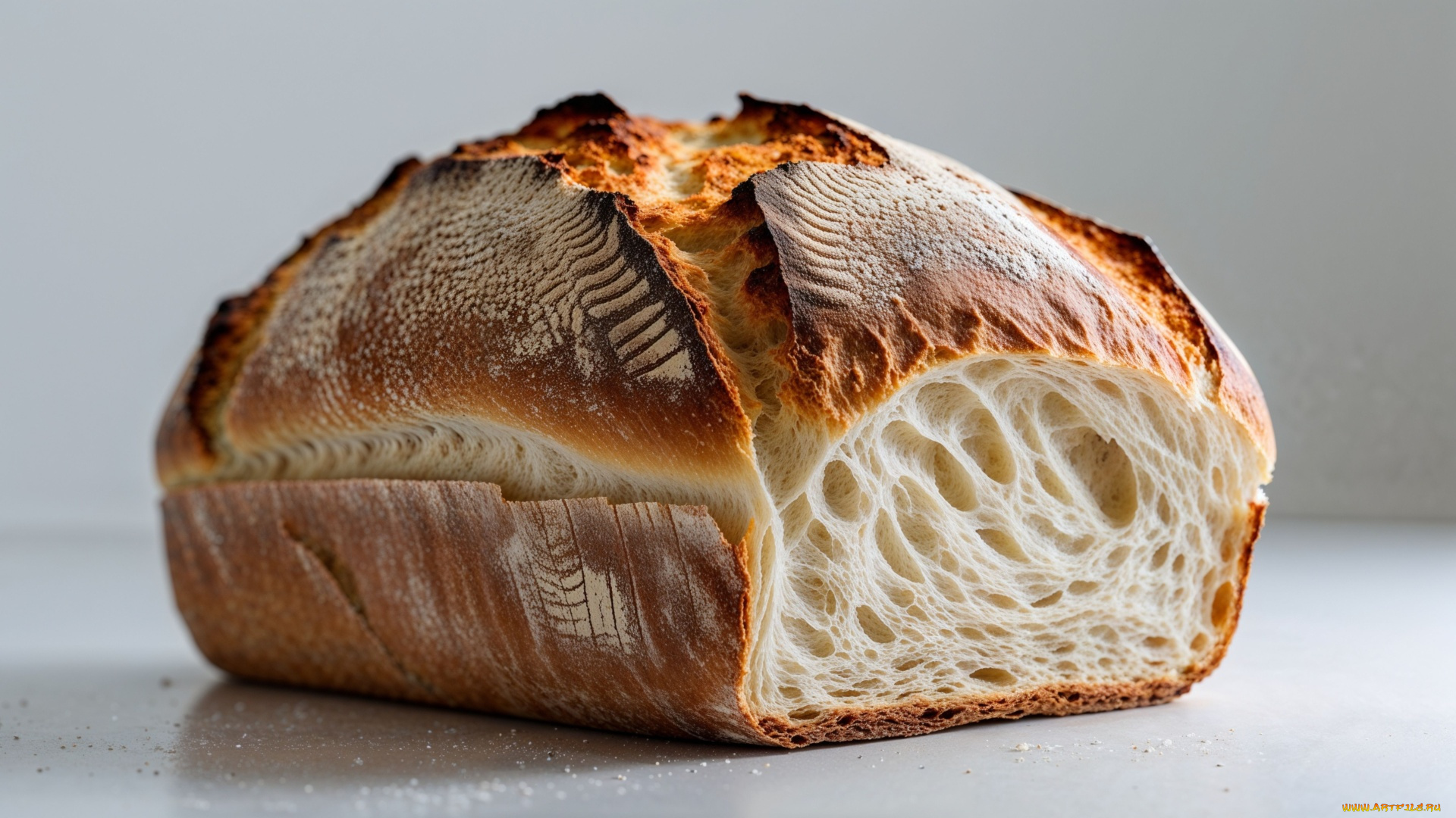3д, графика, еда-, food, свежий, пышный, хлеб