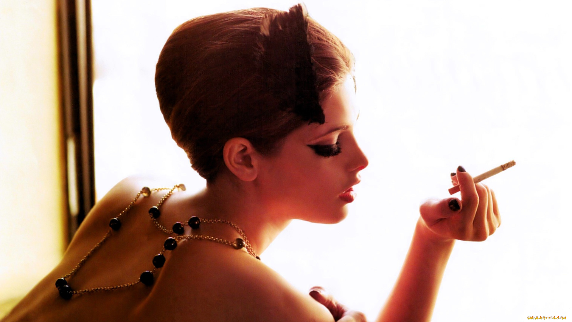 девушки, ashley, greene, шатенка, лицо, бусы, сигарета