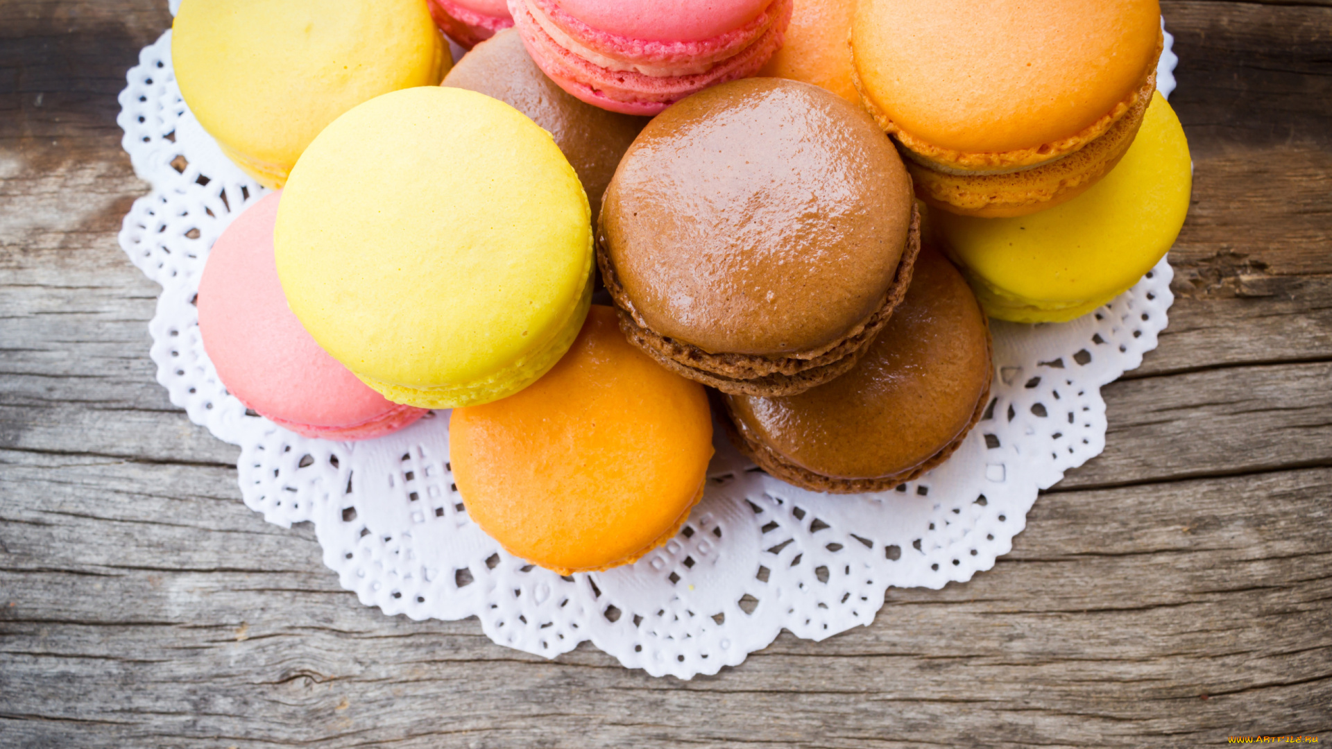 еда, макаруны, лакомство, печенье, ассорти