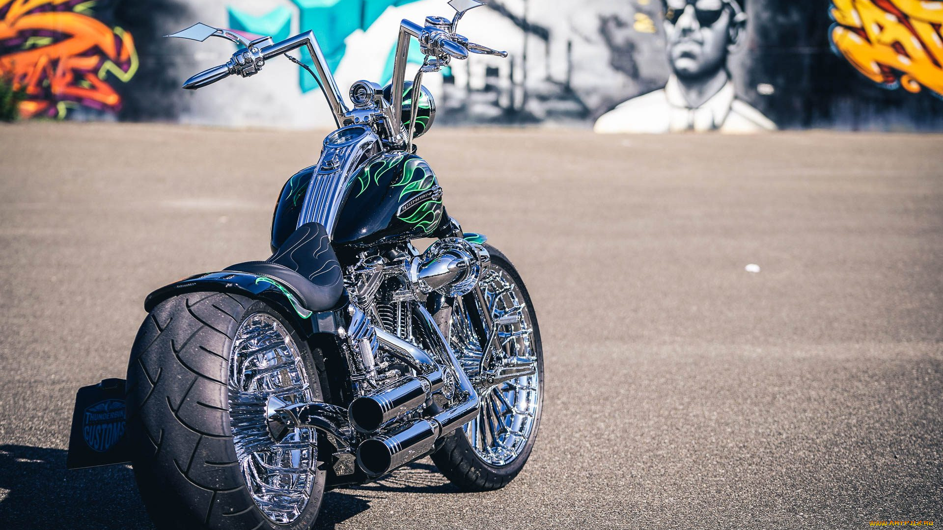 харлей, мотоциклы, harley-davidson, мотоцикл, байк, thunderbike, customs