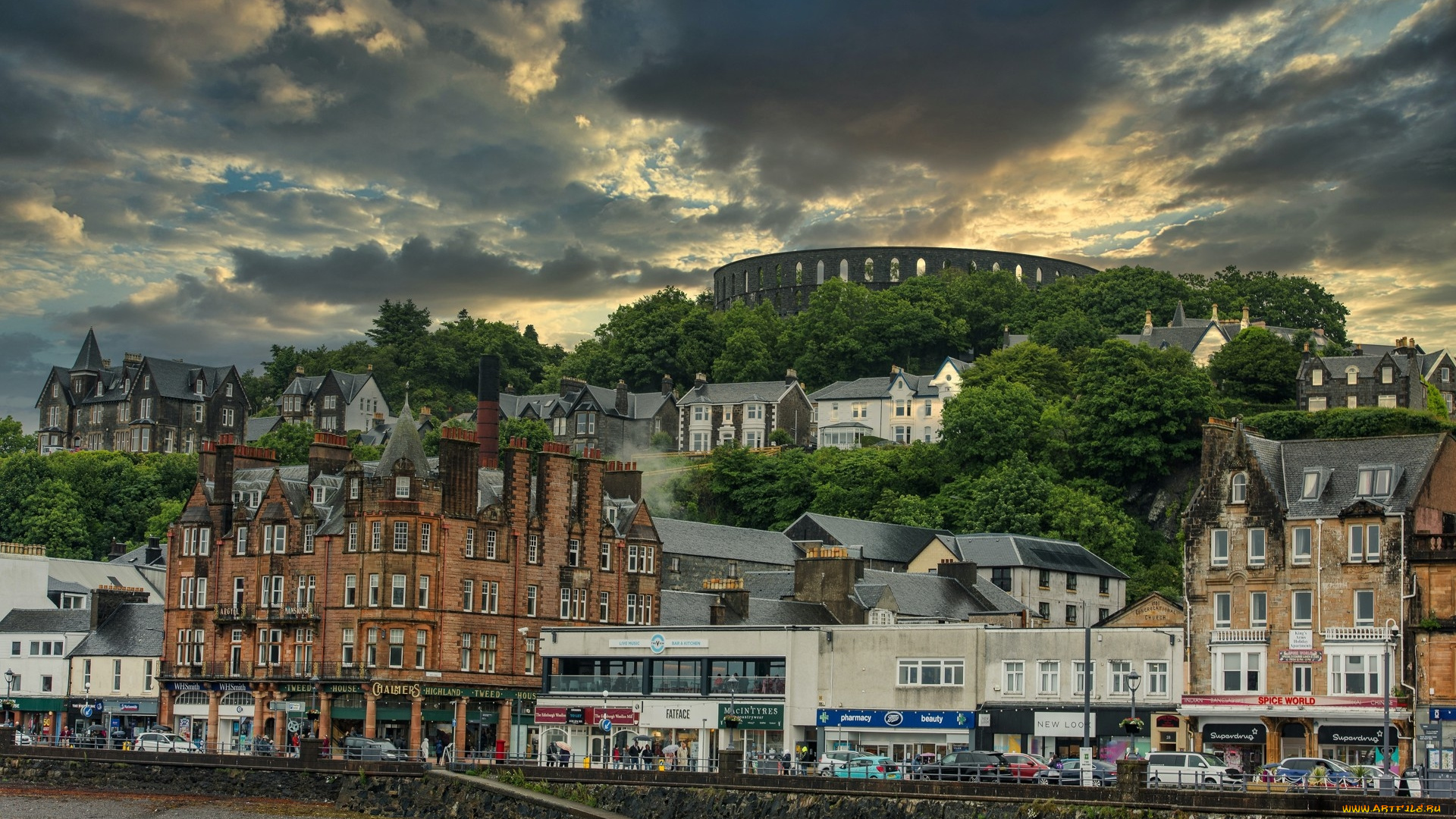 oban, scotland, города, -, панорамы