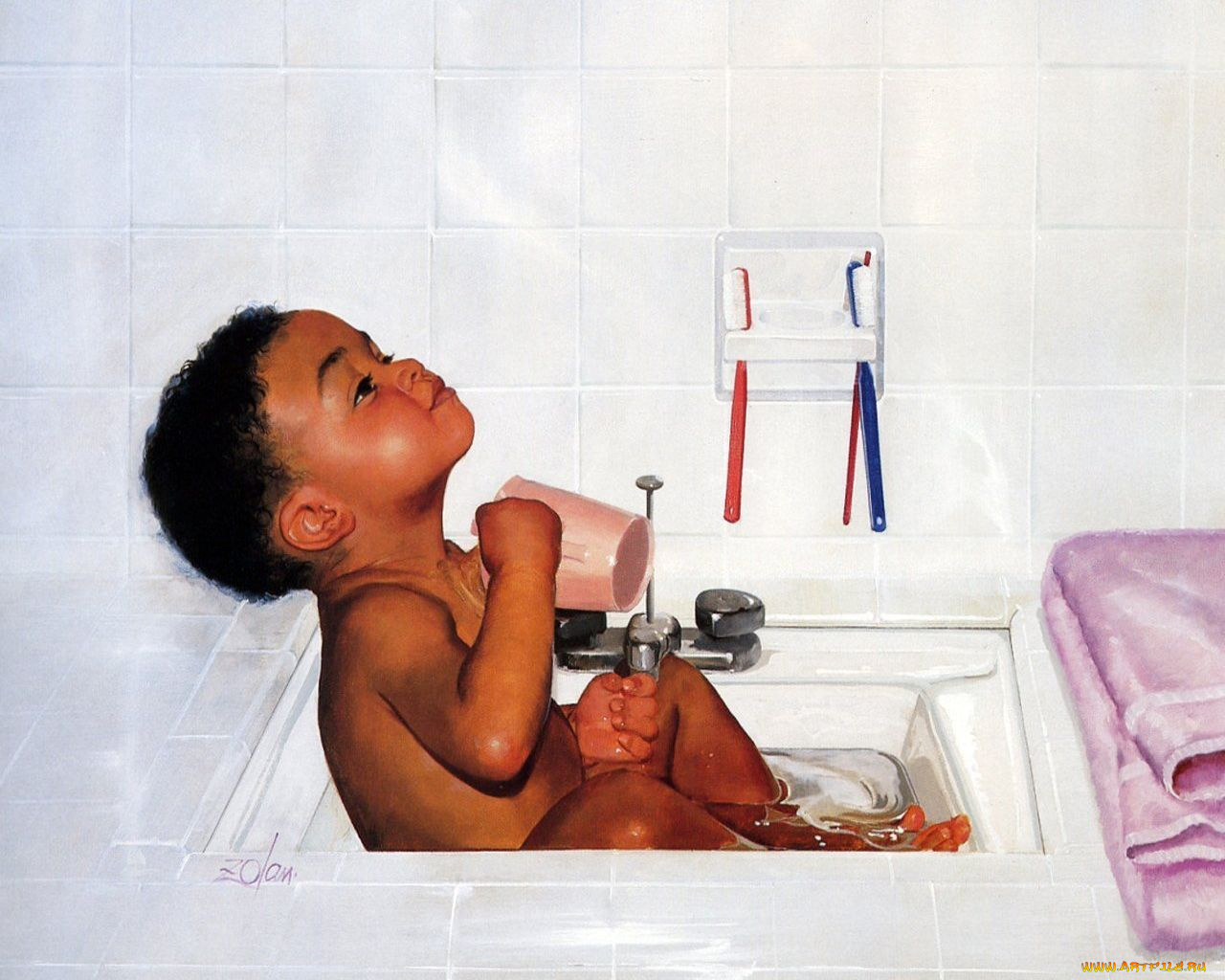 рисованные, дети